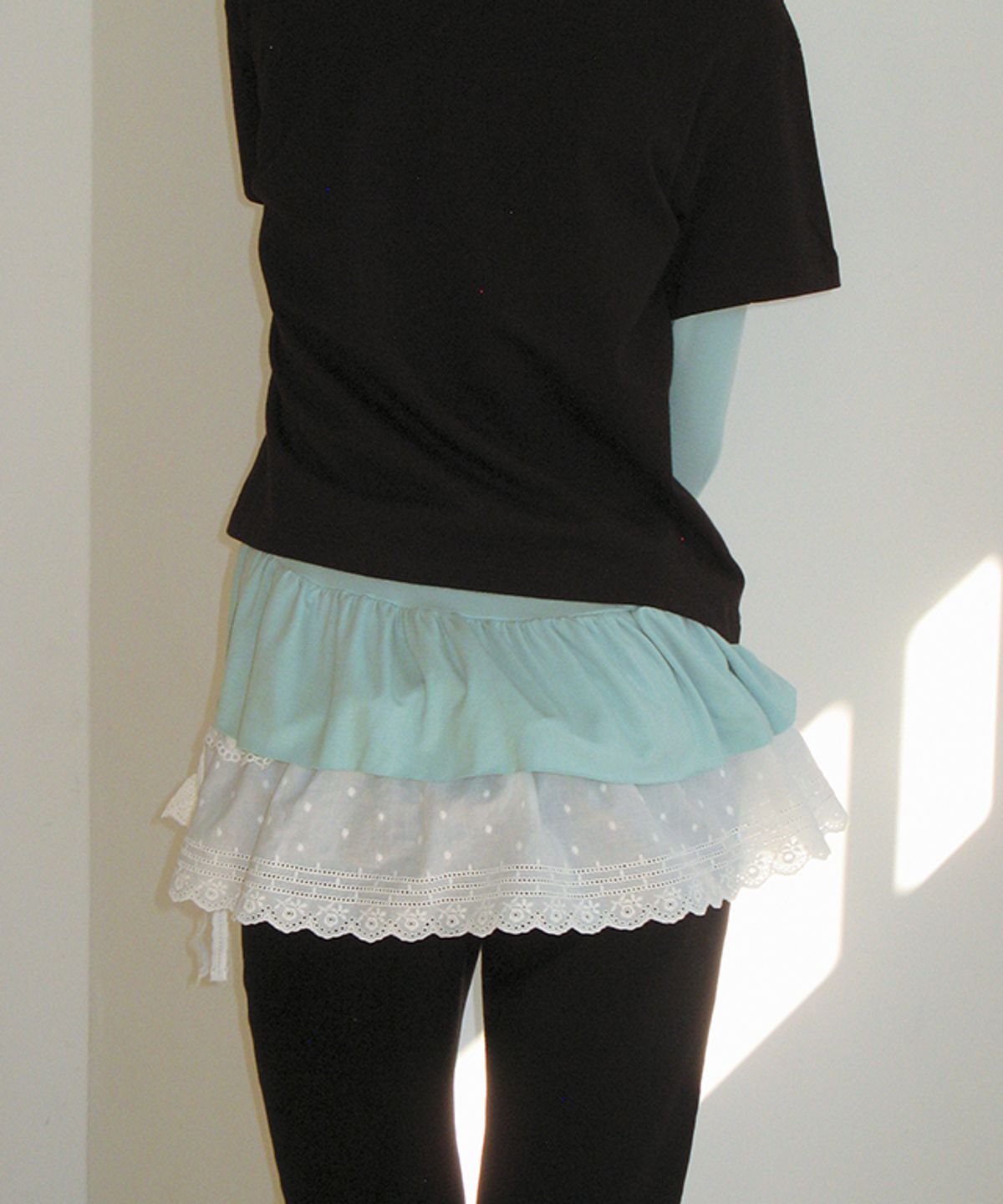 론론(RONRON) LACE LAYERED BELT WHITE