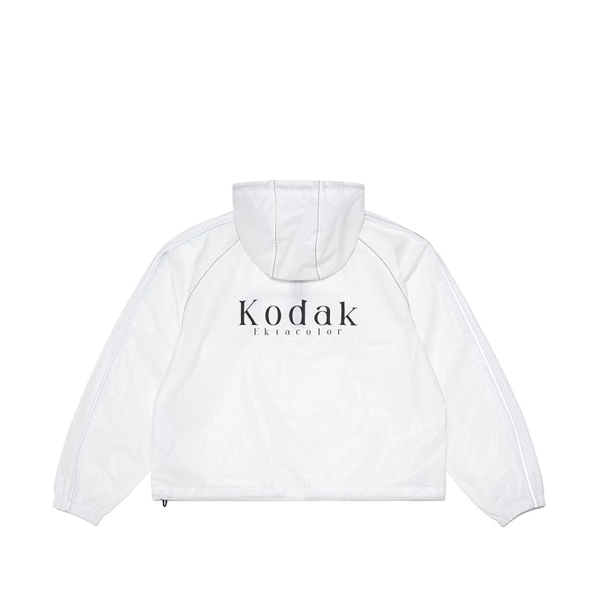 코닥(KODAK) 메일러 유광 후드 아노락 우먼 IVORY