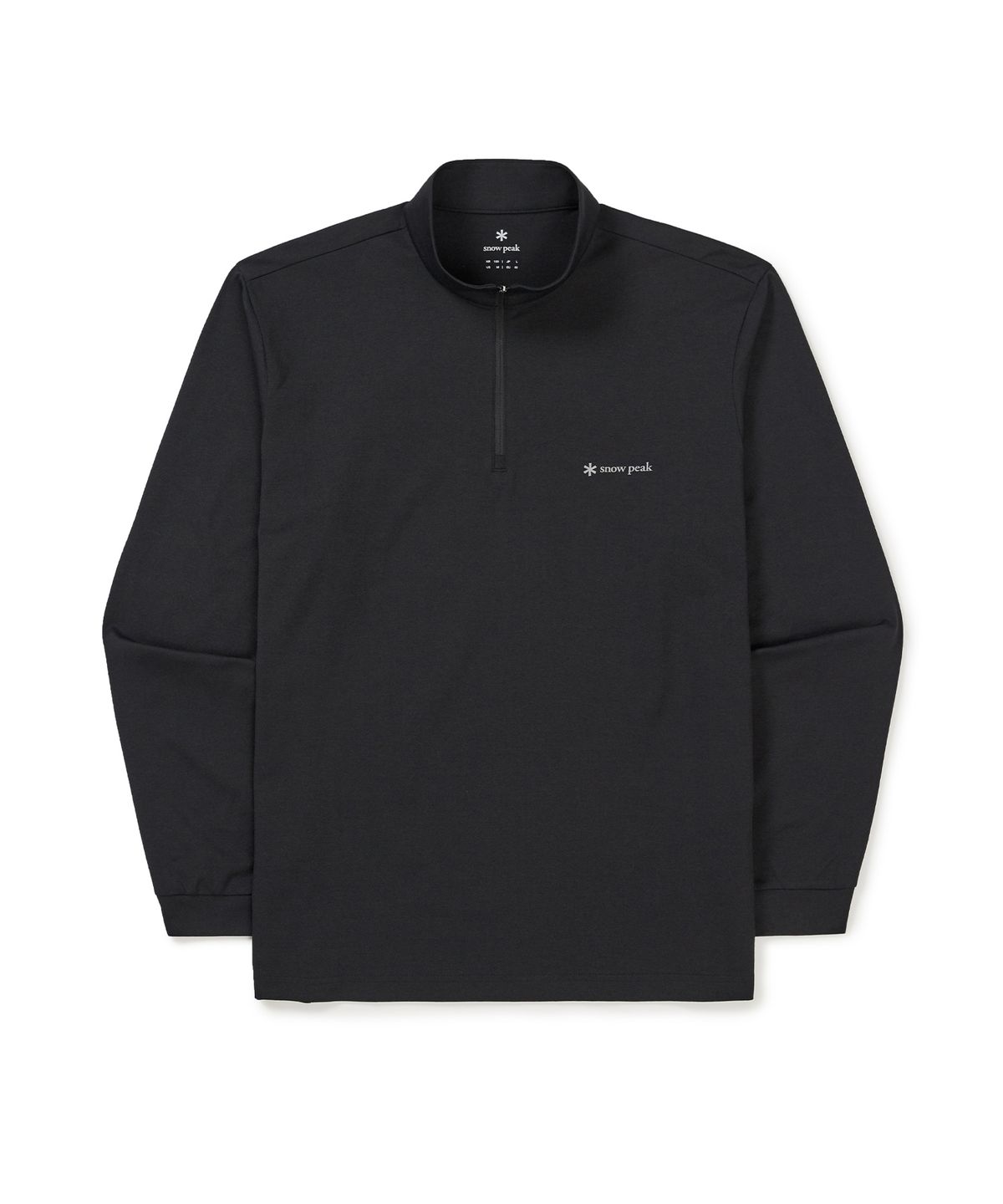스노우피크 어패럴(SNOWPEAK APPAREL) 퀵드라이 반집업 긴팔 티셔츠 (S25SMTZT10) Black