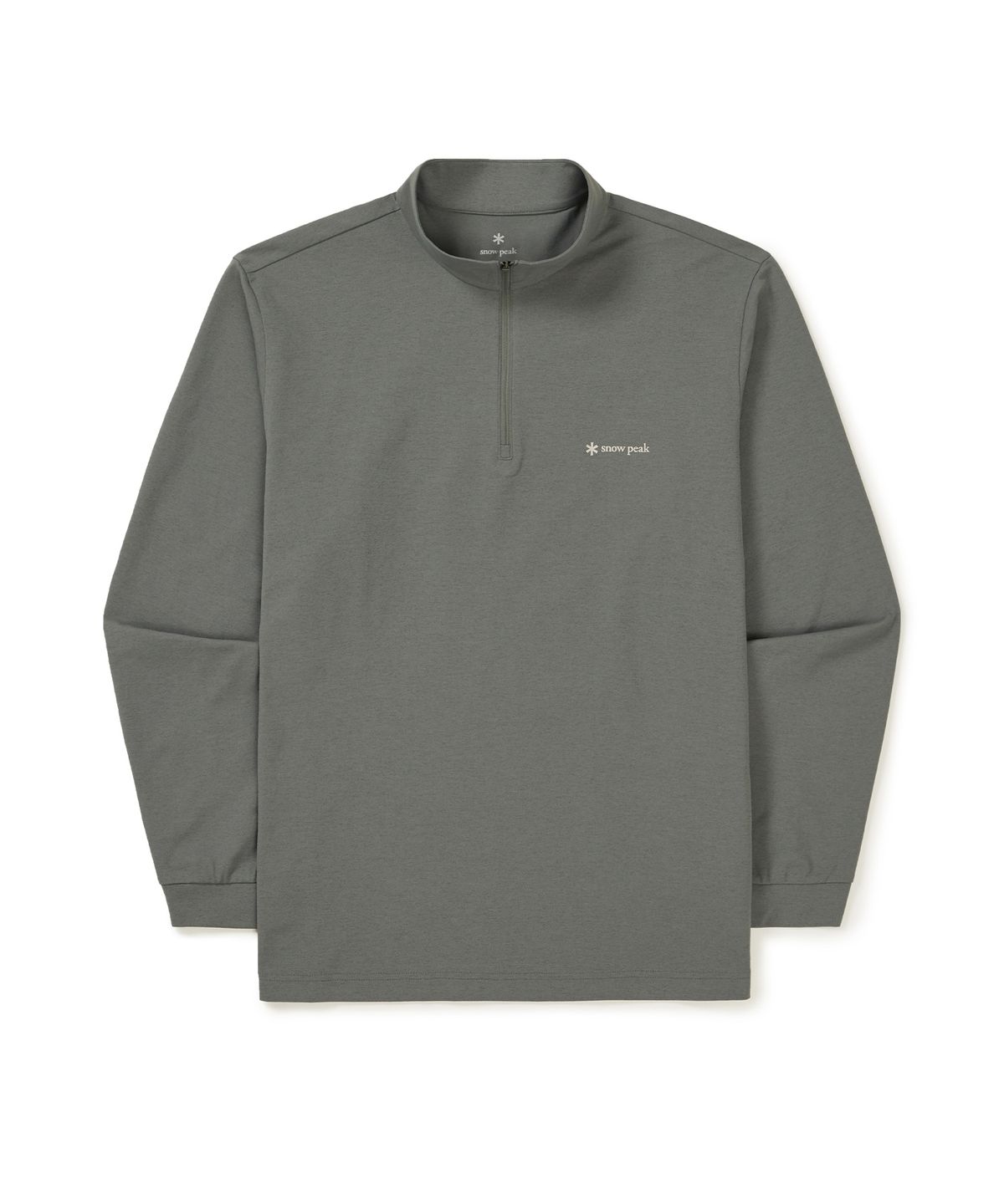 스노우피크 어패럴(SNOWPEAK APPAREL) 퀵드라이 반집업 긴팔 티셔츠 (S25SMTZT10) Dark Gray