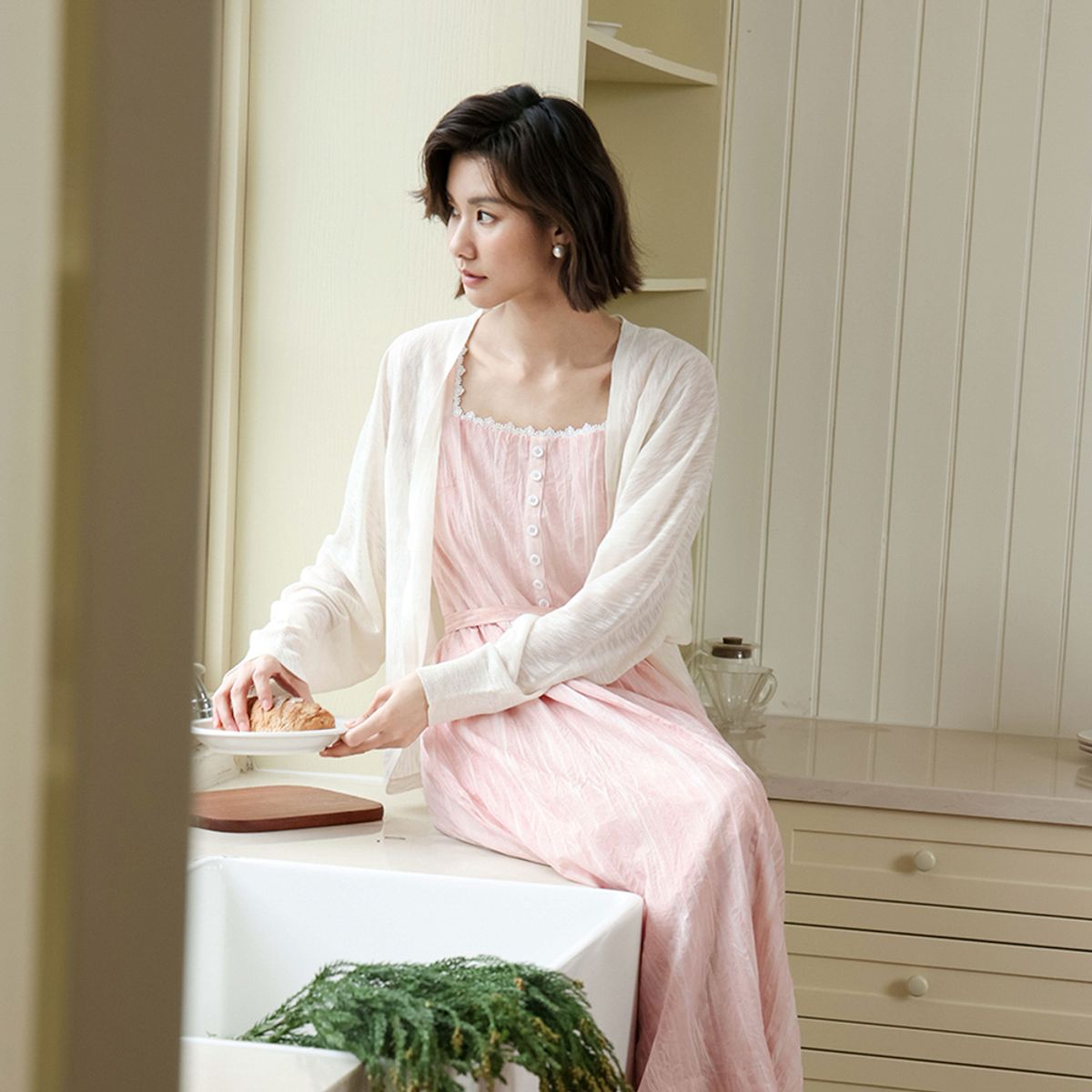 랭썬(LANGSON) LS_Tie-dye suspender dress_PINK