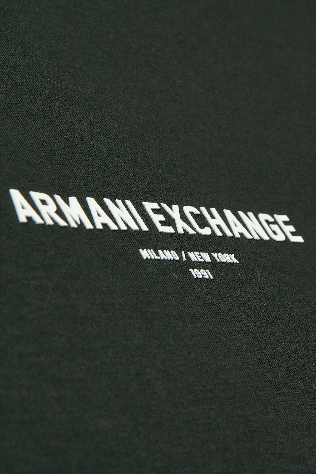 아르마니 익스체인지(ARMANI EXCHANGE) 남성 시보리 디테일 스트레치 티셔츠_다크그린 A415131013