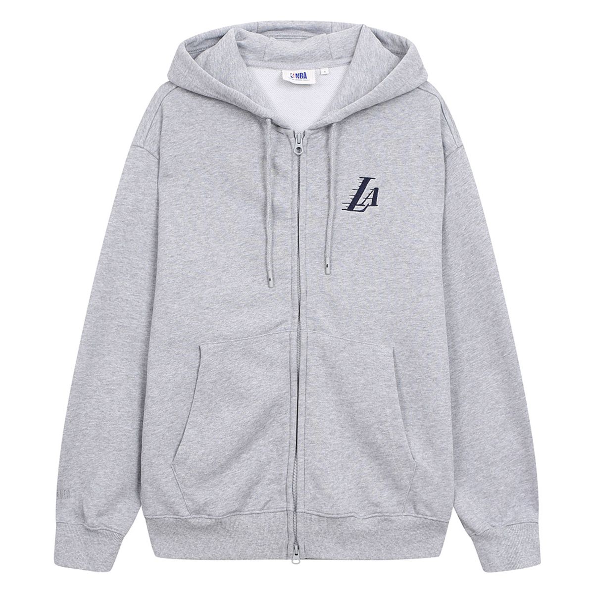 엔비에이(NBA) LAL 백 레터링 후드 집업(N251TJ030P) 멜란지 그레이