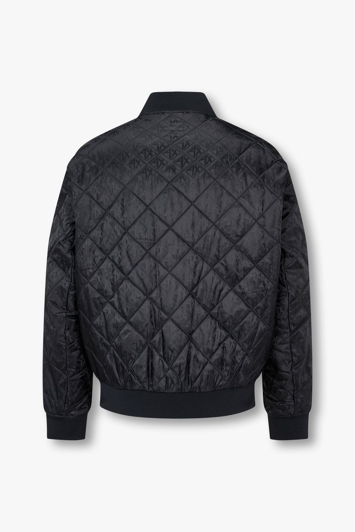 아르마니 익스체인지(ARMANI EXCHANGE) 남성 톤온톤 로고 패턴 퀼팅 자켓_다크 네이비 A415110002