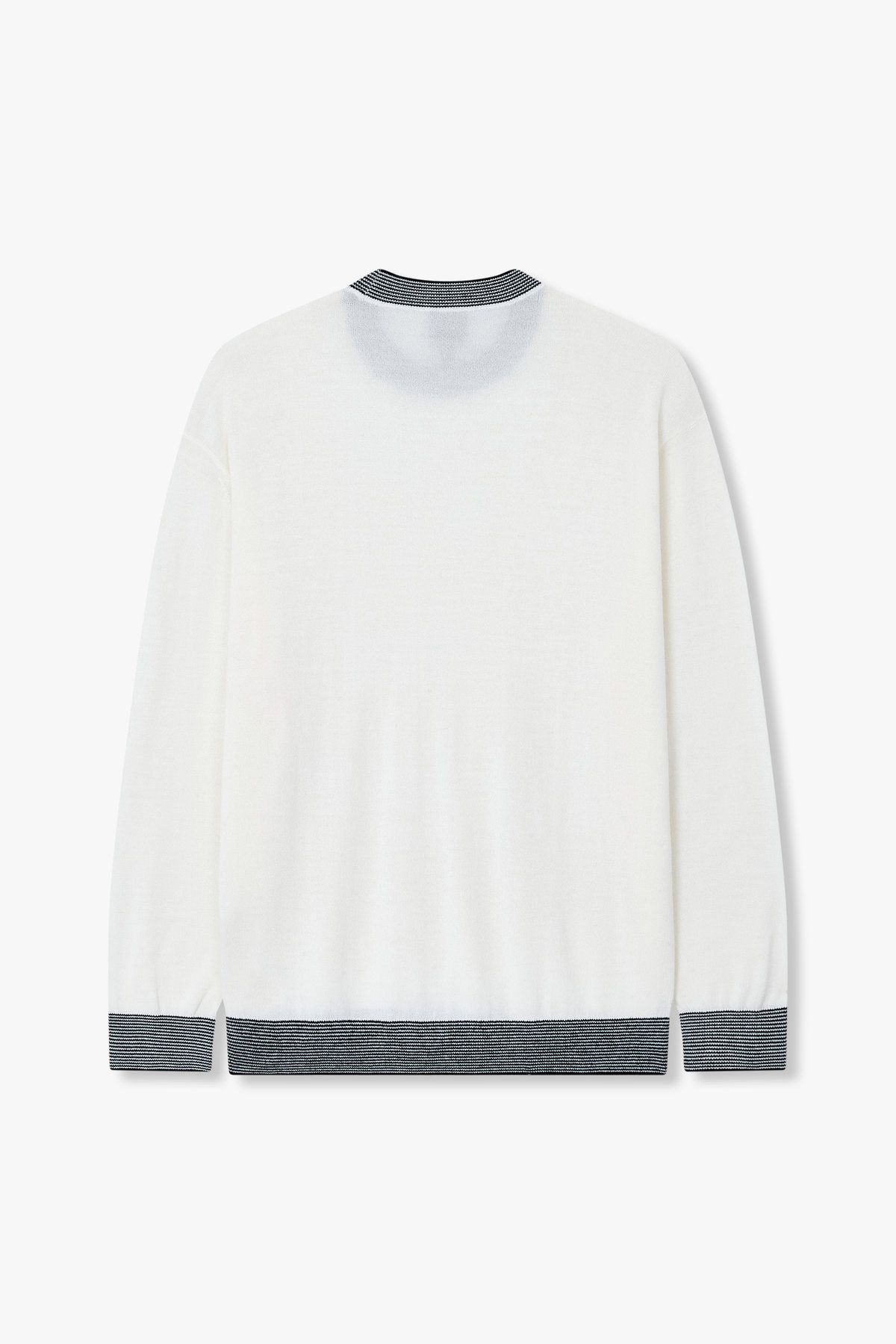 아르마니 익스체인지(ARMANI EXCHANGE) 남성 울 블렌드 롱 슬리브 스웨터_오프 화이트 A415132008