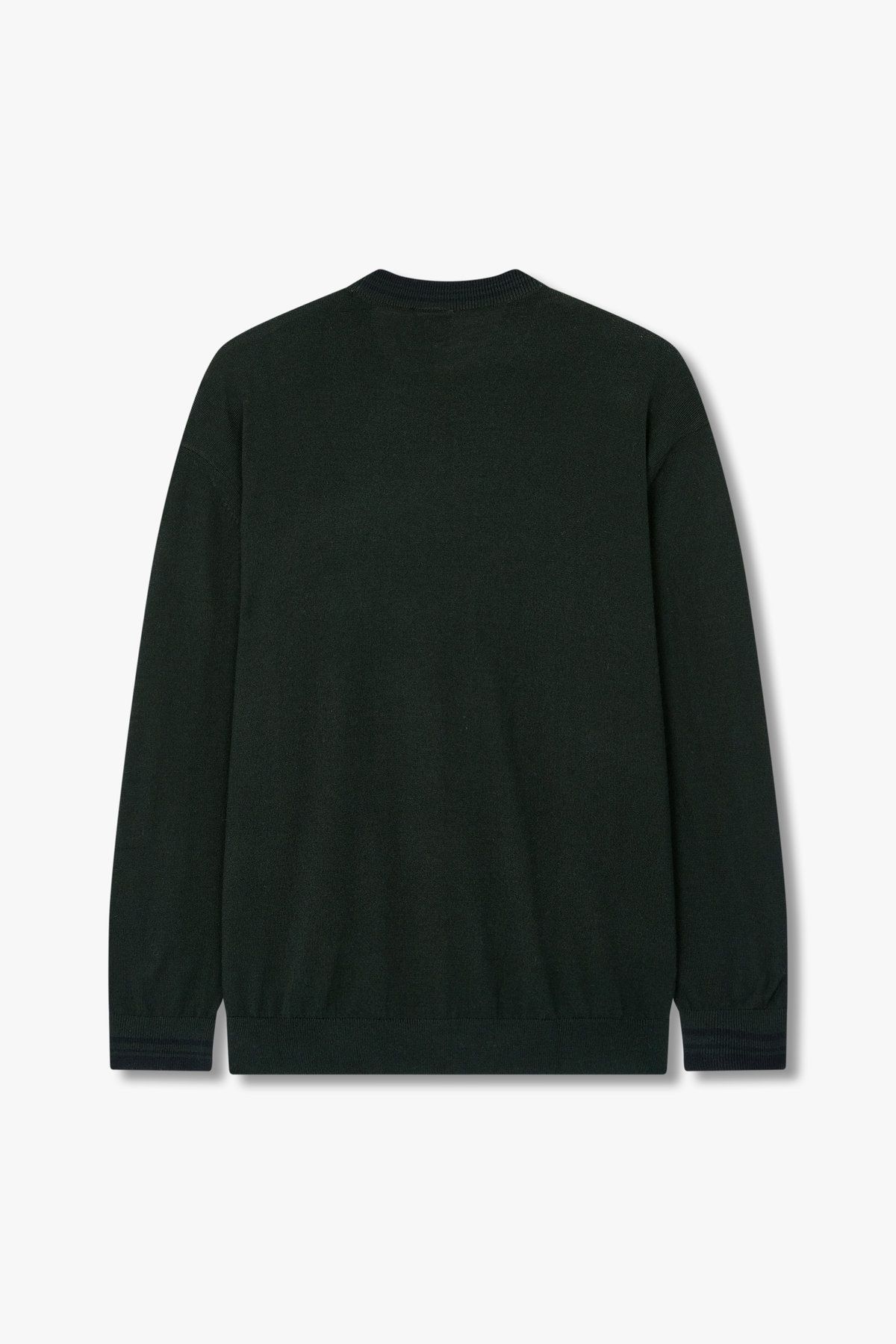 아르마니 익스체인지(ARMANI EXCHANGE) 남성 울 블렌드 롱 슬리브 스웨터_다크 그린 A415132009