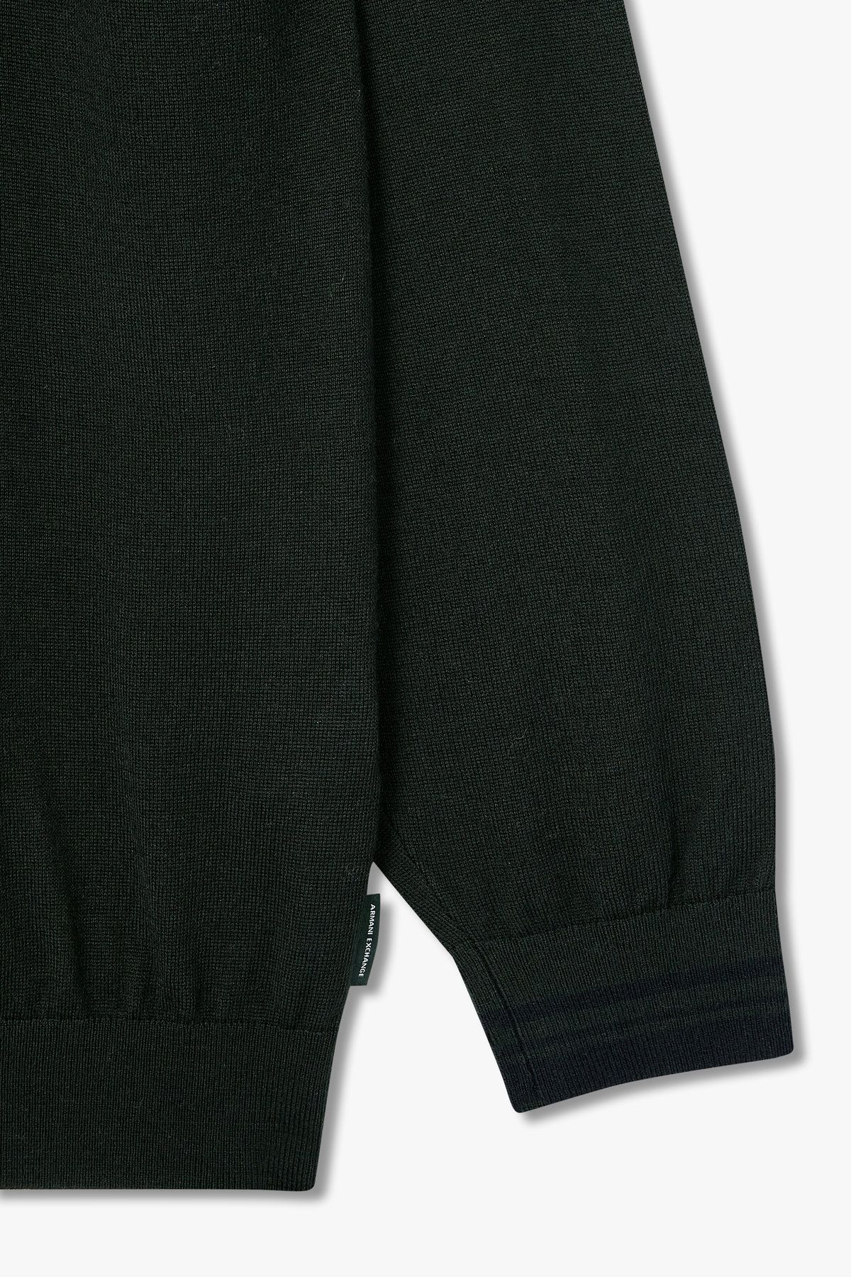 아르마니 익스체인지(ARMANI EXCHANGE) 남성 울 블렌드 롱 슬리브 스웨터_다크 그린 A415132009