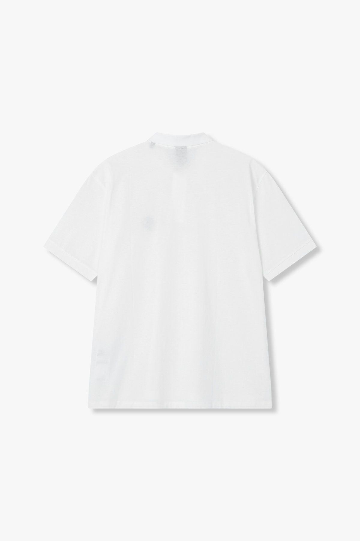 아르마니 익스체인지(ARMANI EXCHANGE) 남성 아웃 라인 로고 폴로 셔츠_오프 화이트 A415131005