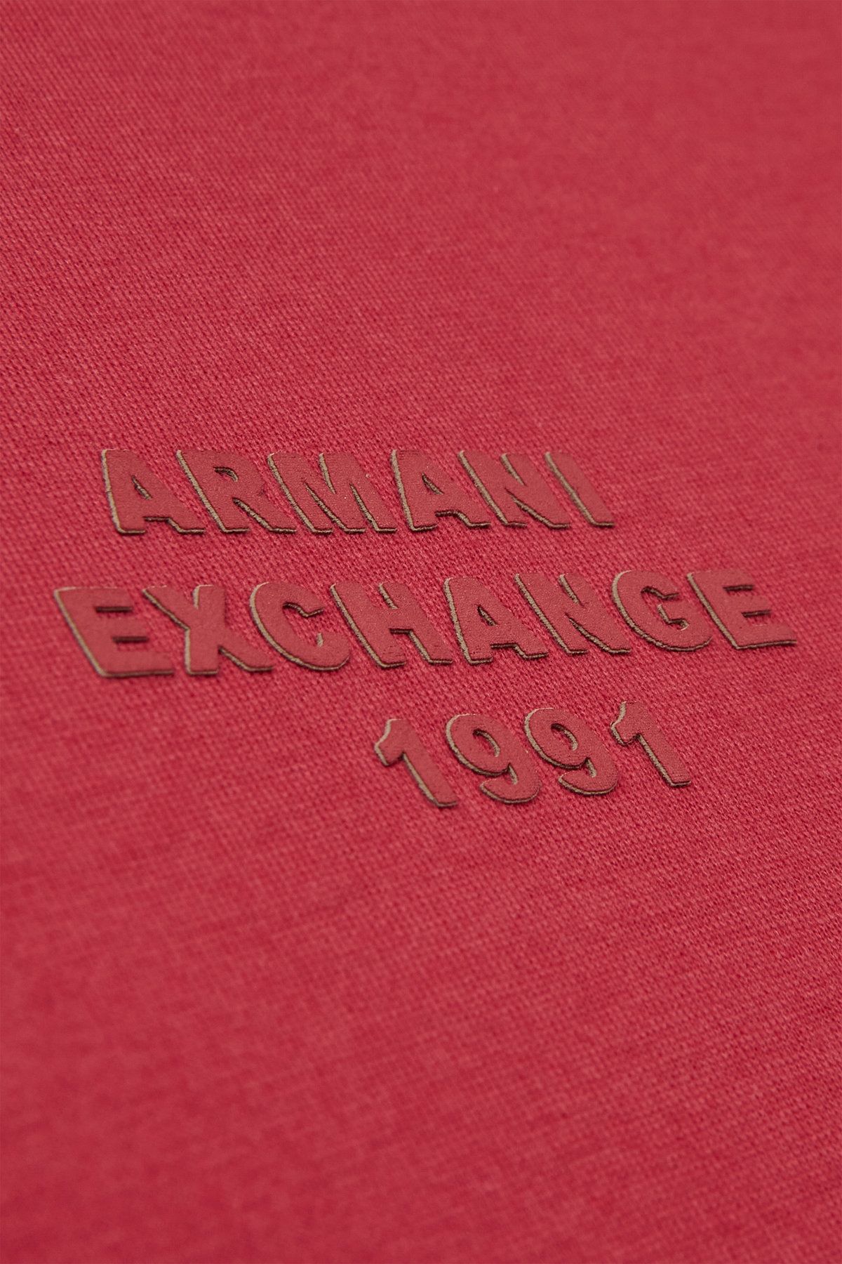 아르마니 익스체인지(ARMANI EXCHANGE) 남성 숏 슬리브 코튼 티셔츠_레드 A415130111