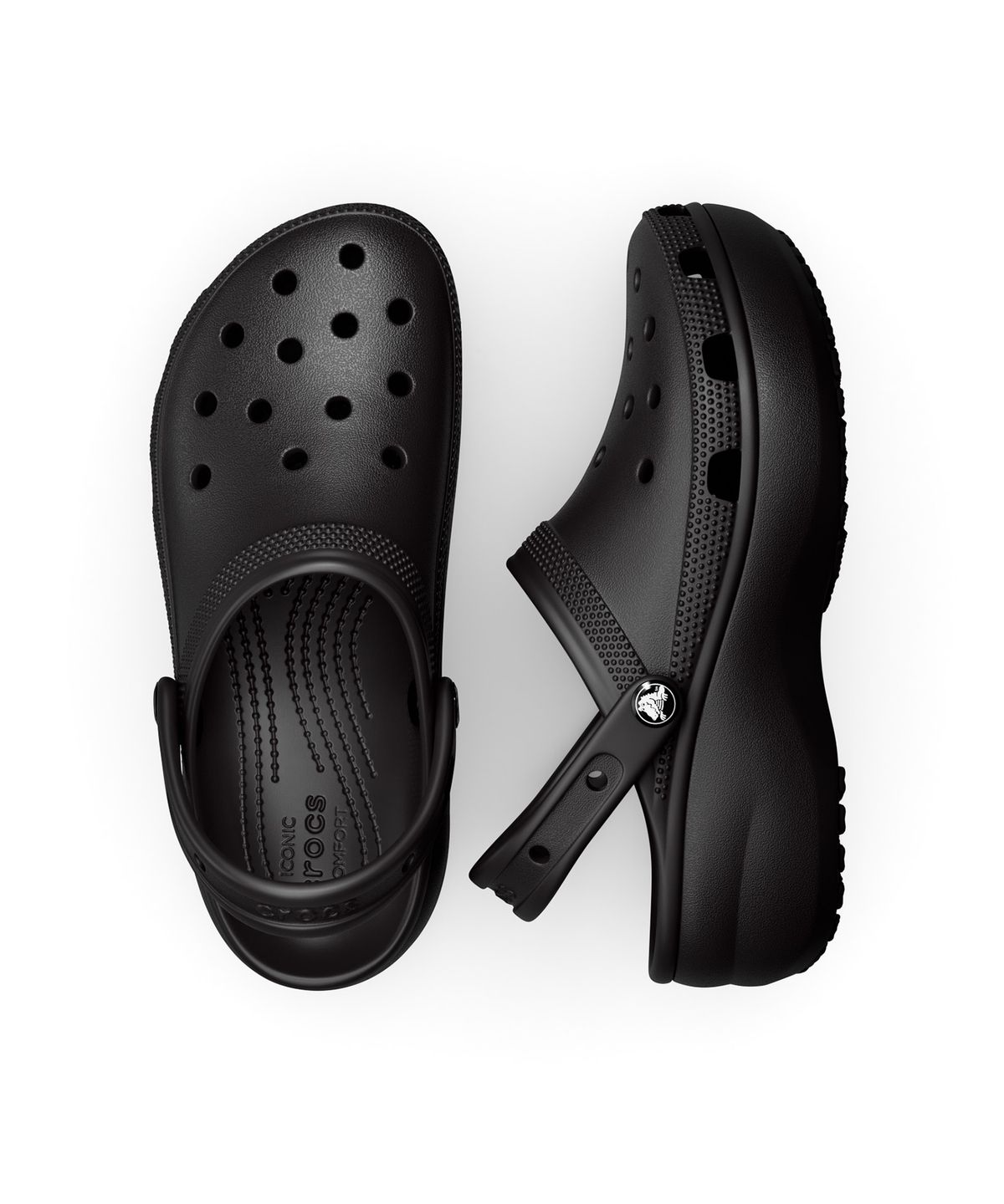 크록스(CROCS) 클래식 플랫폼 클로그 우먼 - 블랙 / 206750-001