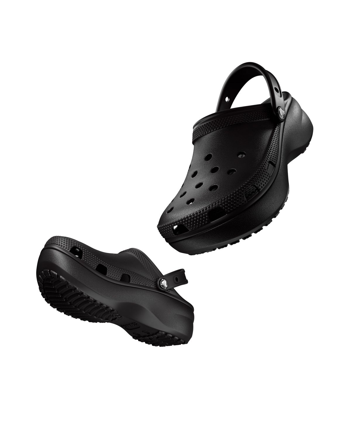 크록스(CROCS) 클래식 플랫폼 클로그 우먼 - 블랙 / 206750-001