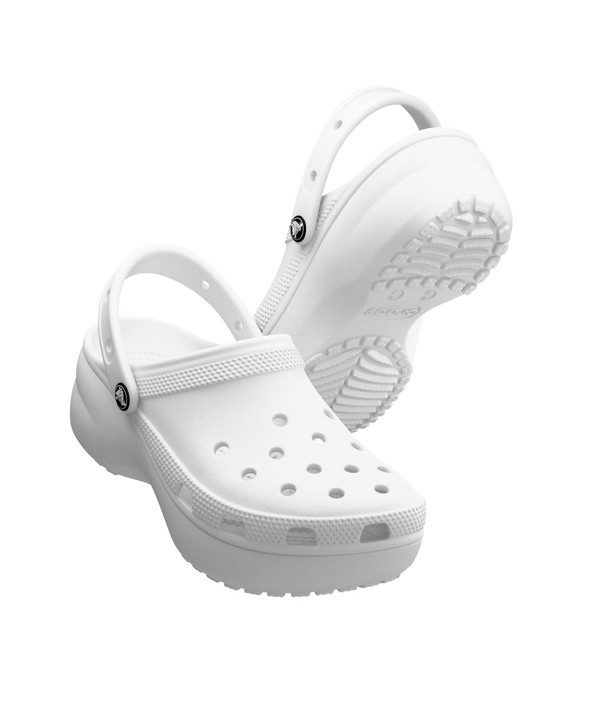 크록스(CROCS) 클래식 플랫폼 클로그 우먼 - 화이트 / 206750-100