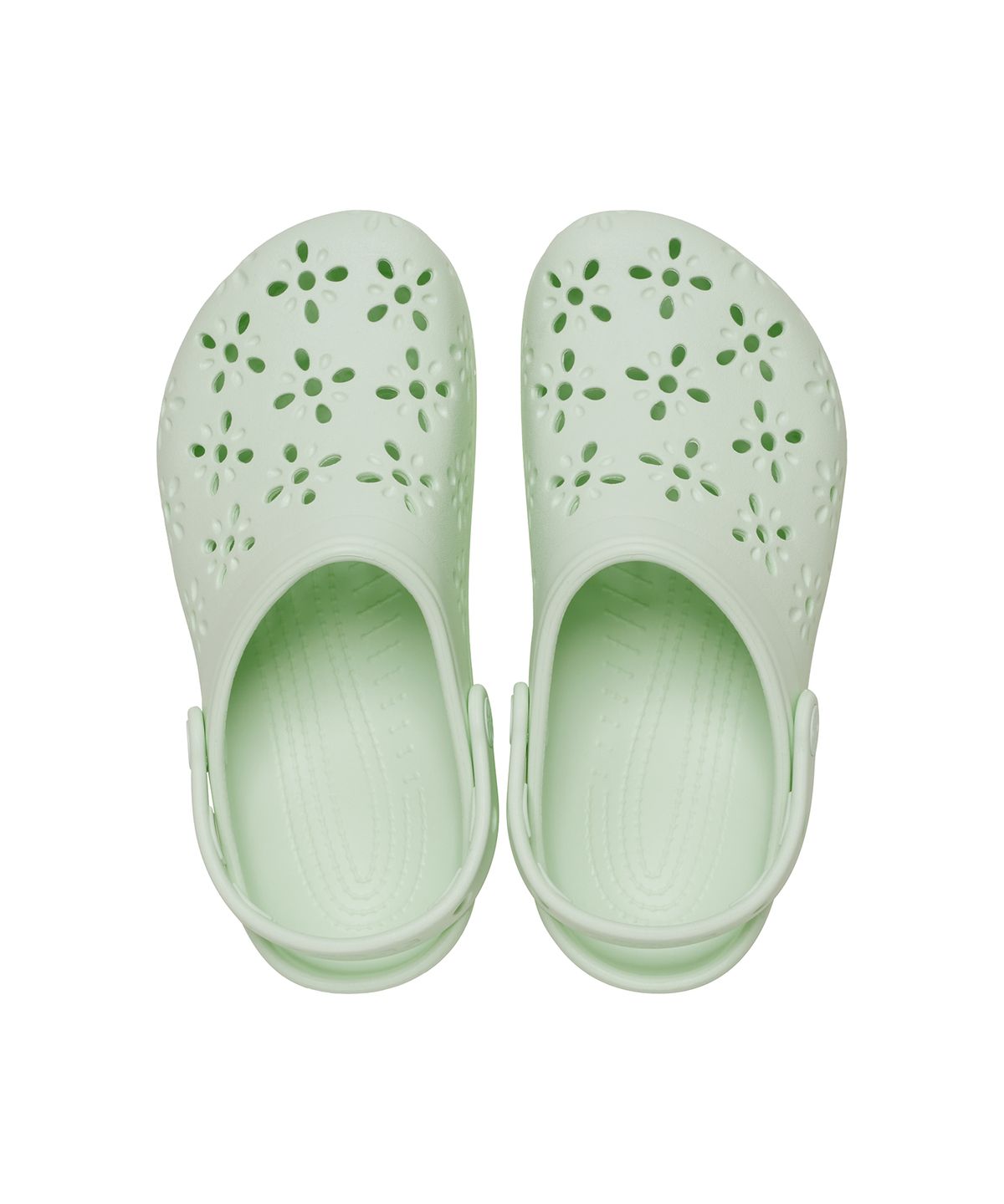 크록스(CROCS) 클래식 플로럴 컷 아웃 클로그 - 제이드 틴트 / 210927-3YH