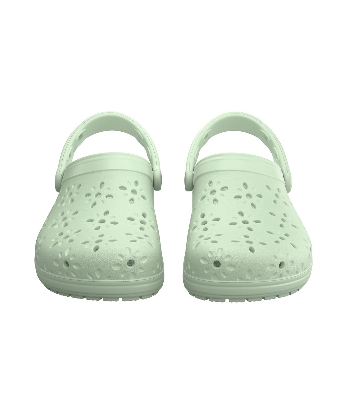 크록스(CROCS) 클래식 플로럴 컷 아웃 클로그 - 제이드 틴트 / 210927-3YH