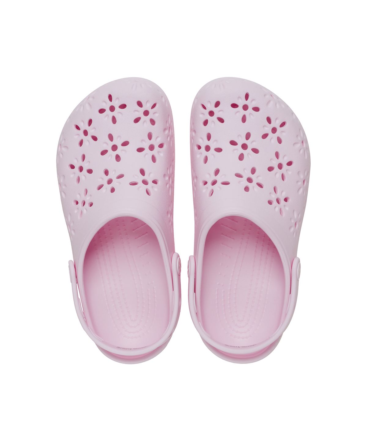 크록스(CROCS) 클래식 플로럴 컷 아웃 클로그 - 핑크 밀크 / 210927-6ZW