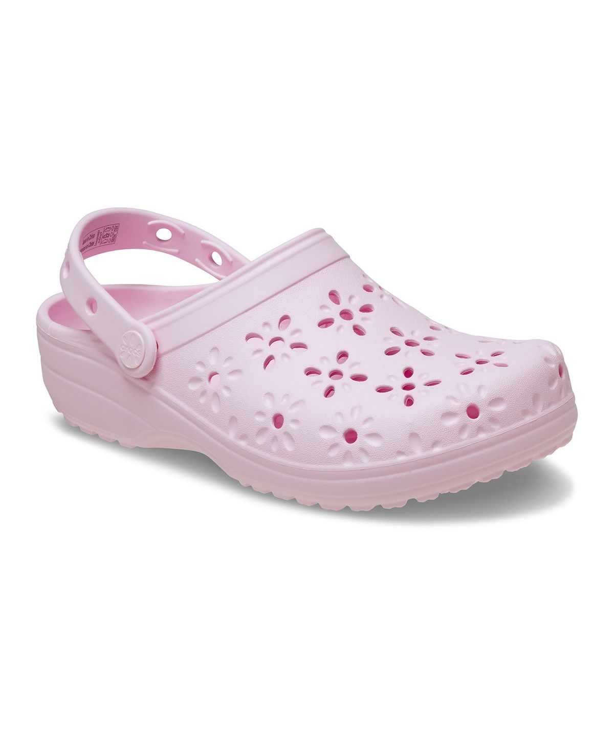 크록스(CROCS) 클래식 플로럴 컷 아웃 클로그 - 핑크 밀크 / 210927-6ZW