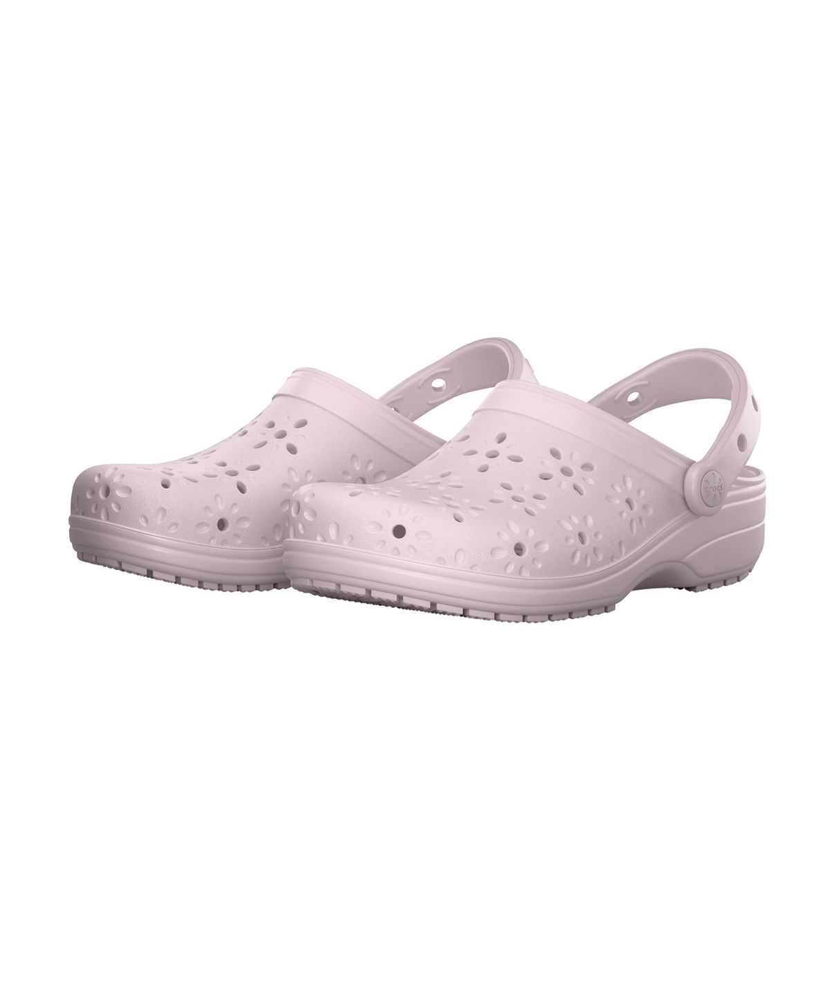 크록스(CROCS) 클래식 플로럴 컷 아웃 클로그 - 핑크 밀크 / 210927-6ZW