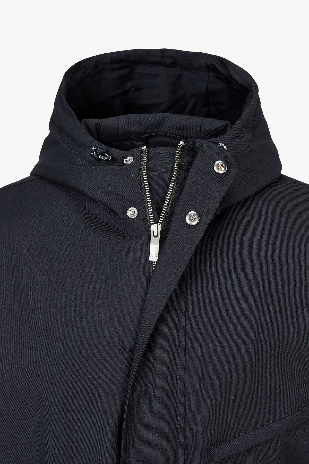 아르마니 익스체인지(ARMANI EXCHANGE) 남성 스트링 디테일 후드 자켓_다크 네이비 A415110003
