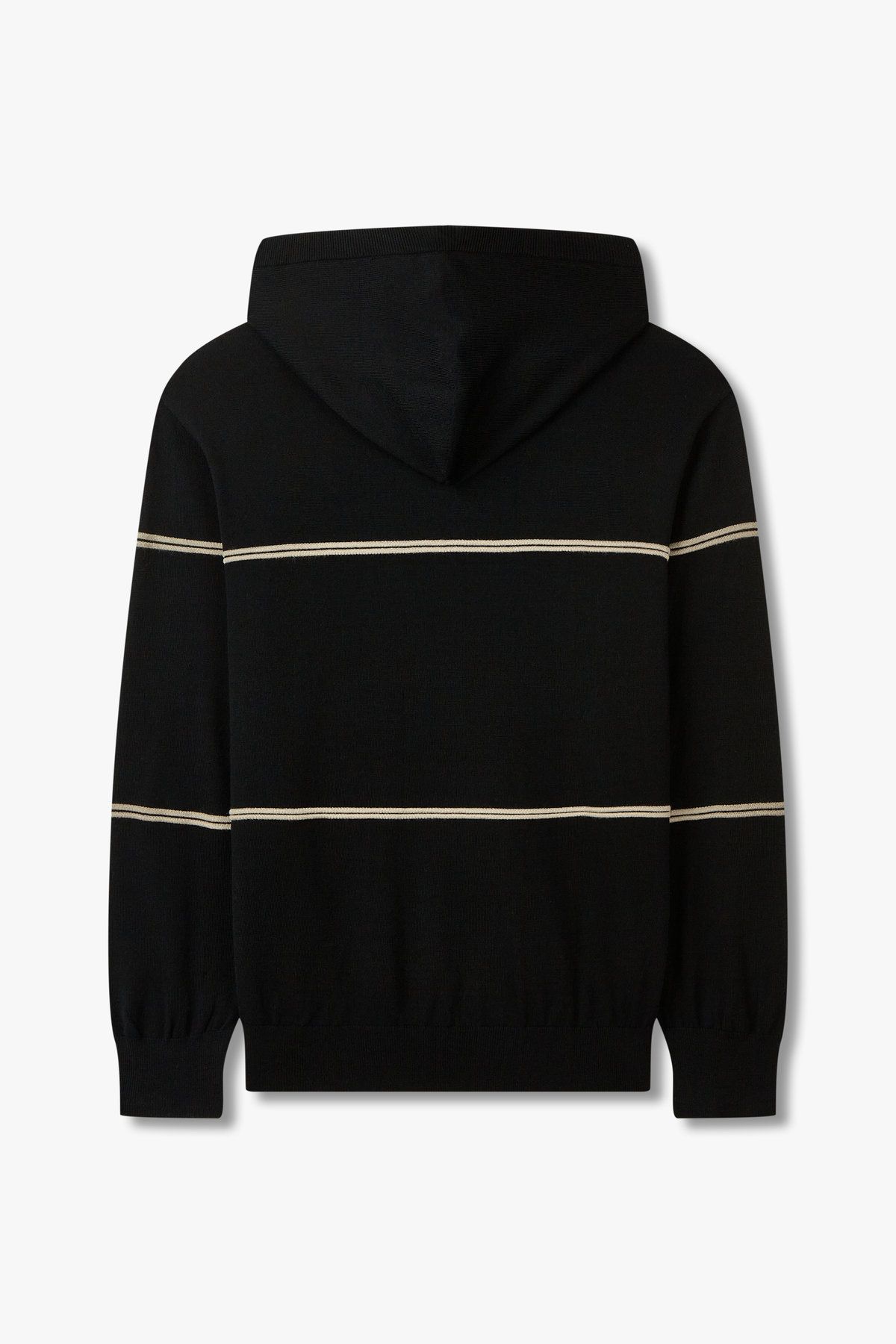 아르마니 익스체인지(ARMANI EXCHANGE) 남성 배색 라인 후디드 니트_다크 네이비 A415132010