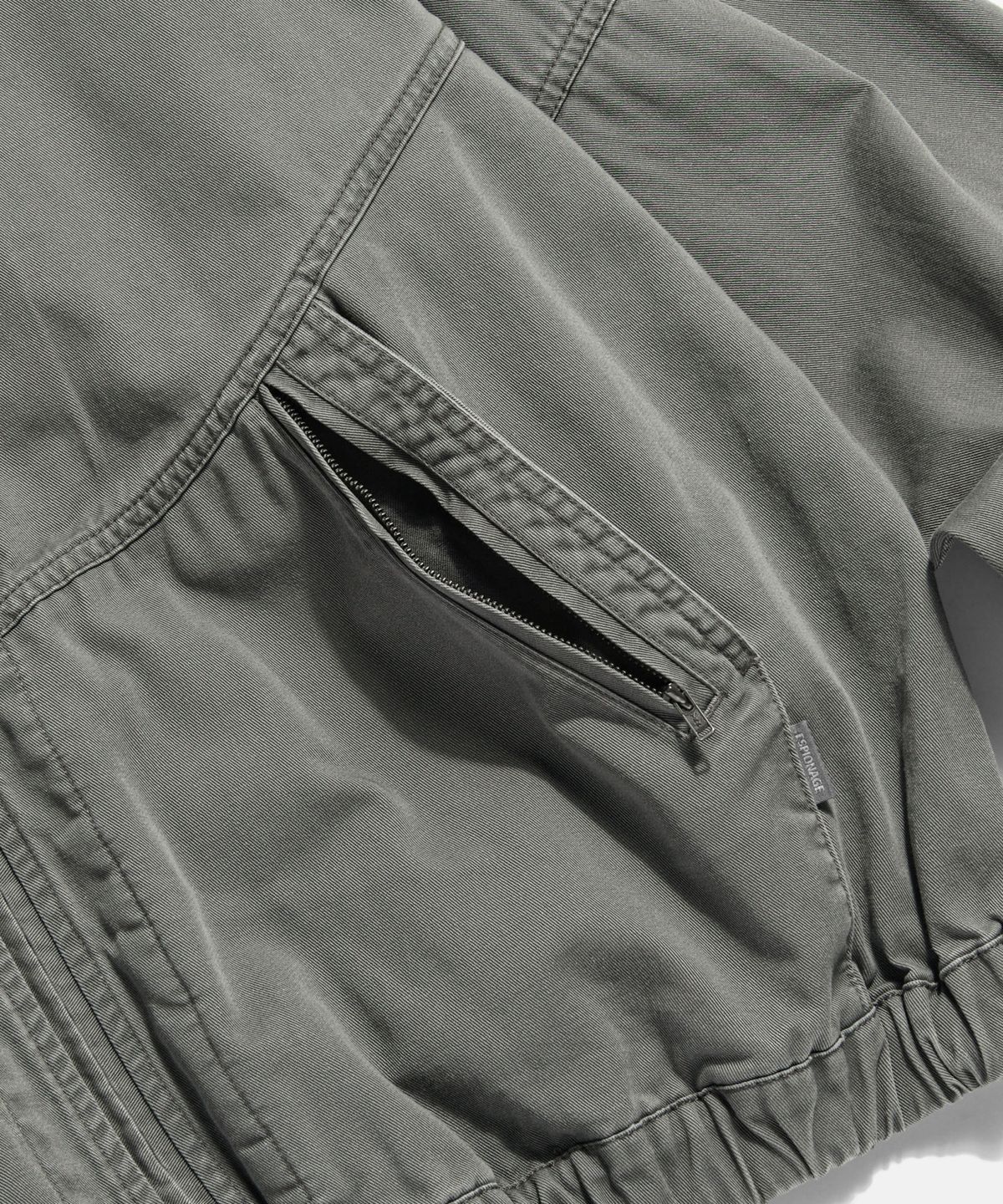 에스피오나지(ESPIONAGE) Washed Track Jacket Grey