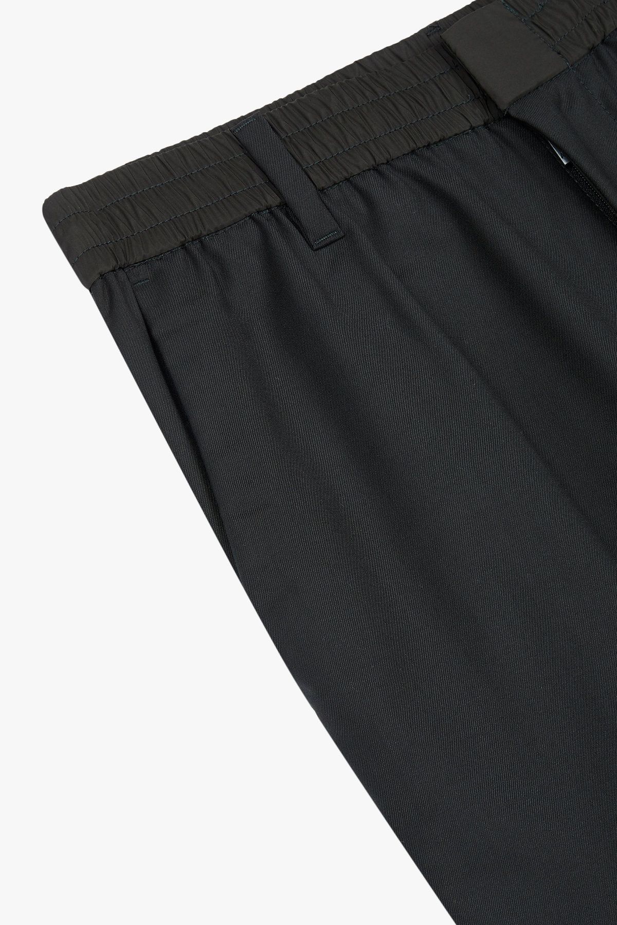 아르마니 익스체인지(ARMANI EXCHANGE) 남성 폴리 블렌드 배색 웨이스트 팬츠_다크 그린 A415142003