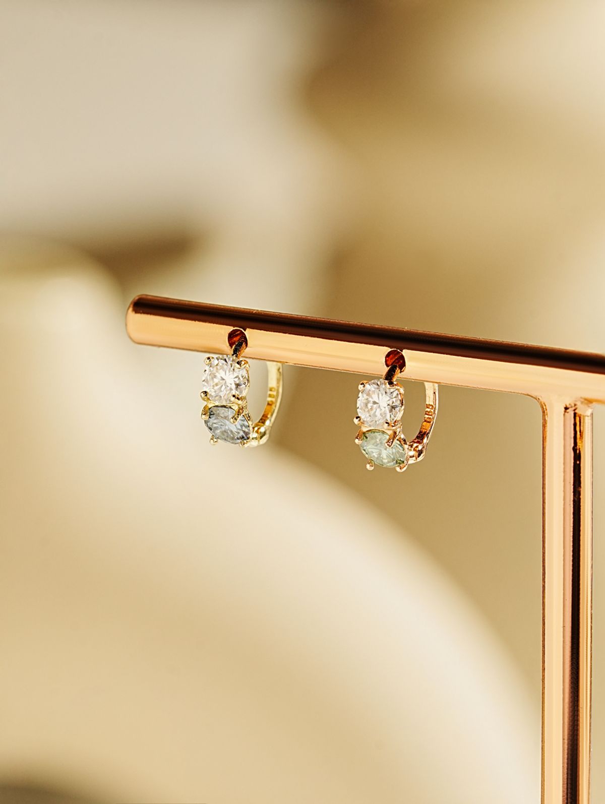 미니멀피어싱(MINIMALPIERCING) 14K 18K 모이사나이트 다이아 미니 투웨이 링 귀걸이