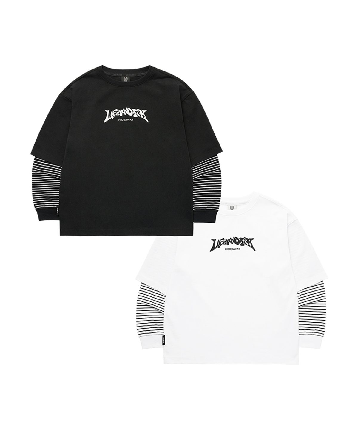 라이프워크 키즈(LIFEWORK KIDS) 키즈) 스트라이프 레이어드 티셔츠