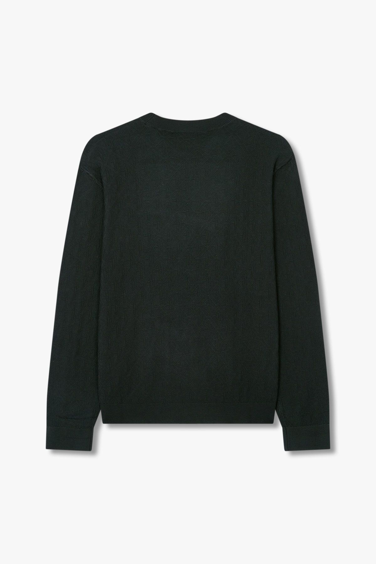 아르마니 익스체인지(ARMANI EXCHANGE) 남성 로고 패턴 크투넥 스웨터_다크 그린 A415132005