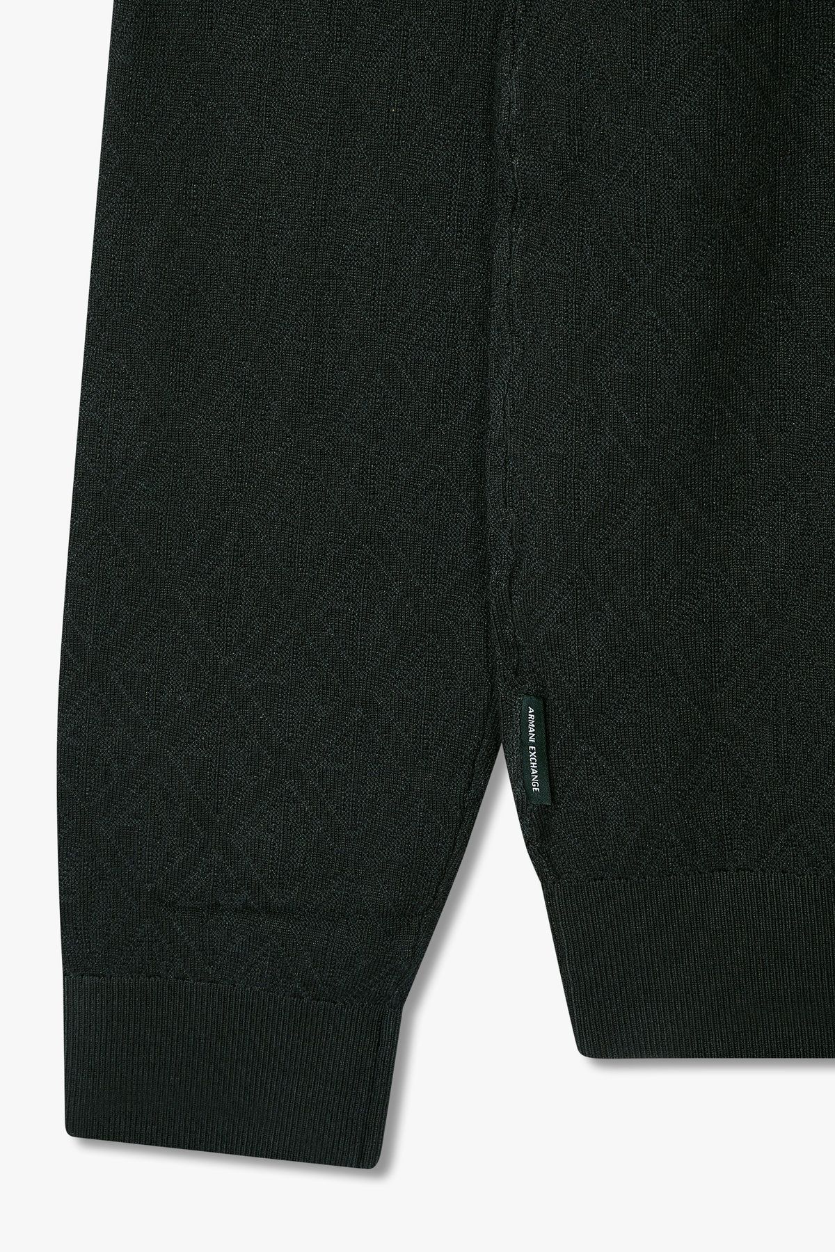 아르마니 익스체인지(ARMANI EXCHANGE) 남성 로고 패턴 크투넥 스웨터_다크 그린 A415132005