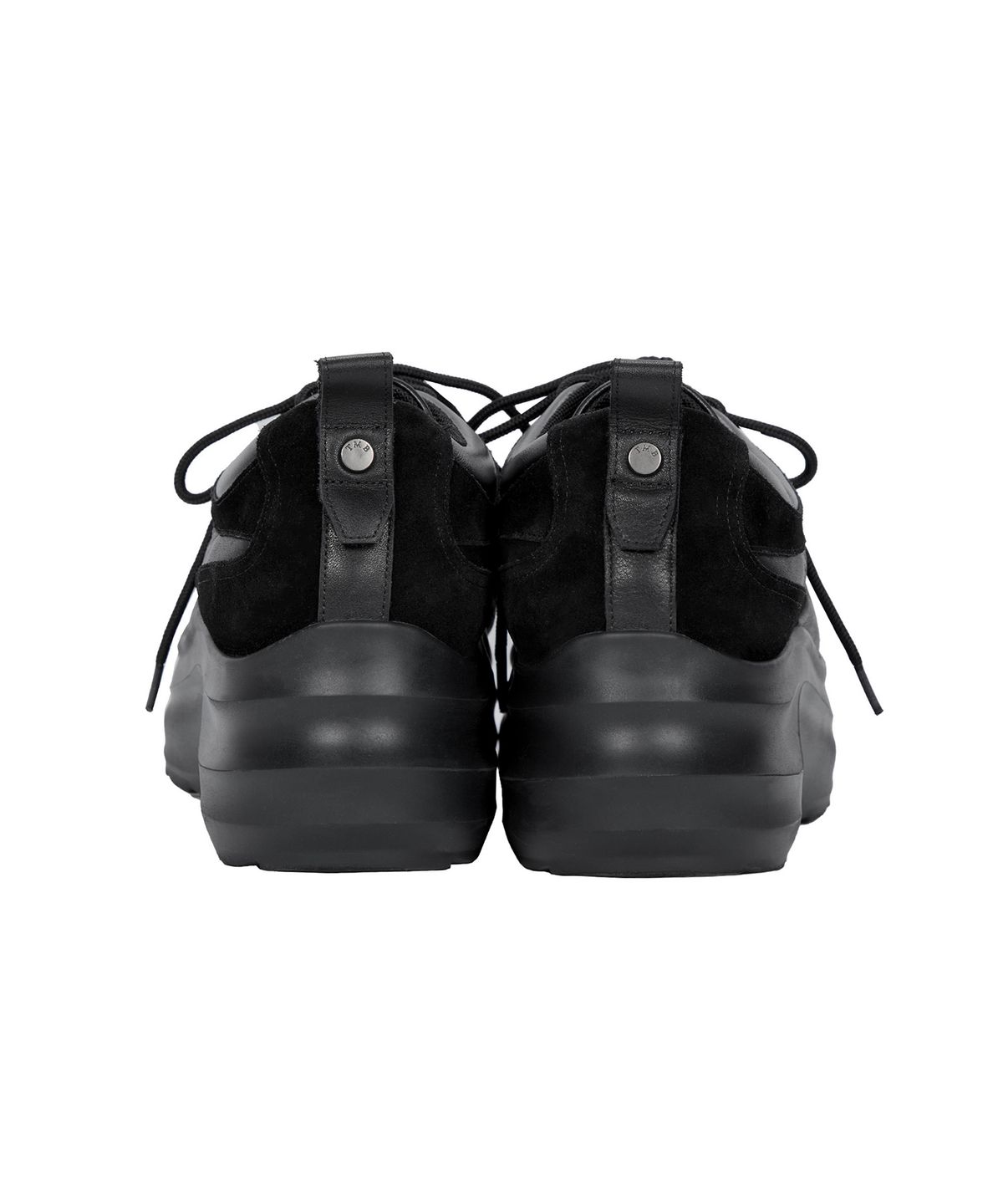 트리밍버드(TREEMINGBIRD) Flatform Cowhide Leather Sneakers [ Black ]