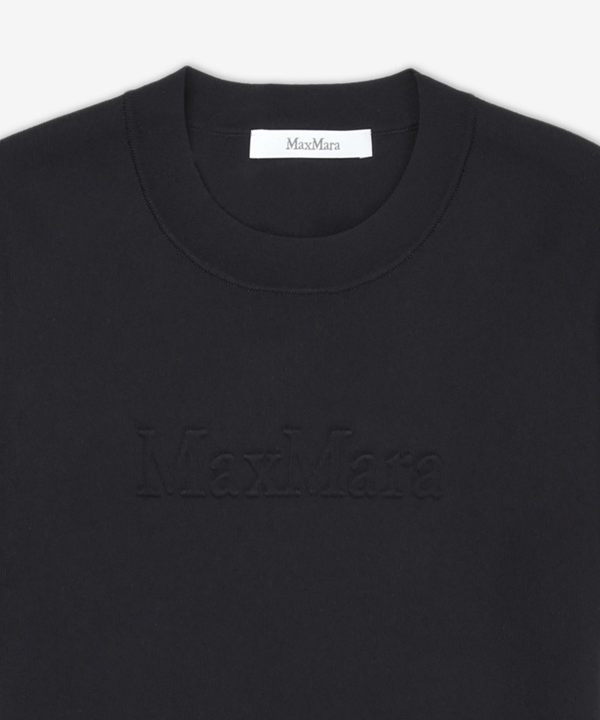 막스마라(MAXMARA) SEGALE 로고 엠보싱 반소매 티셔츠 - 블루 / 2511361078600005