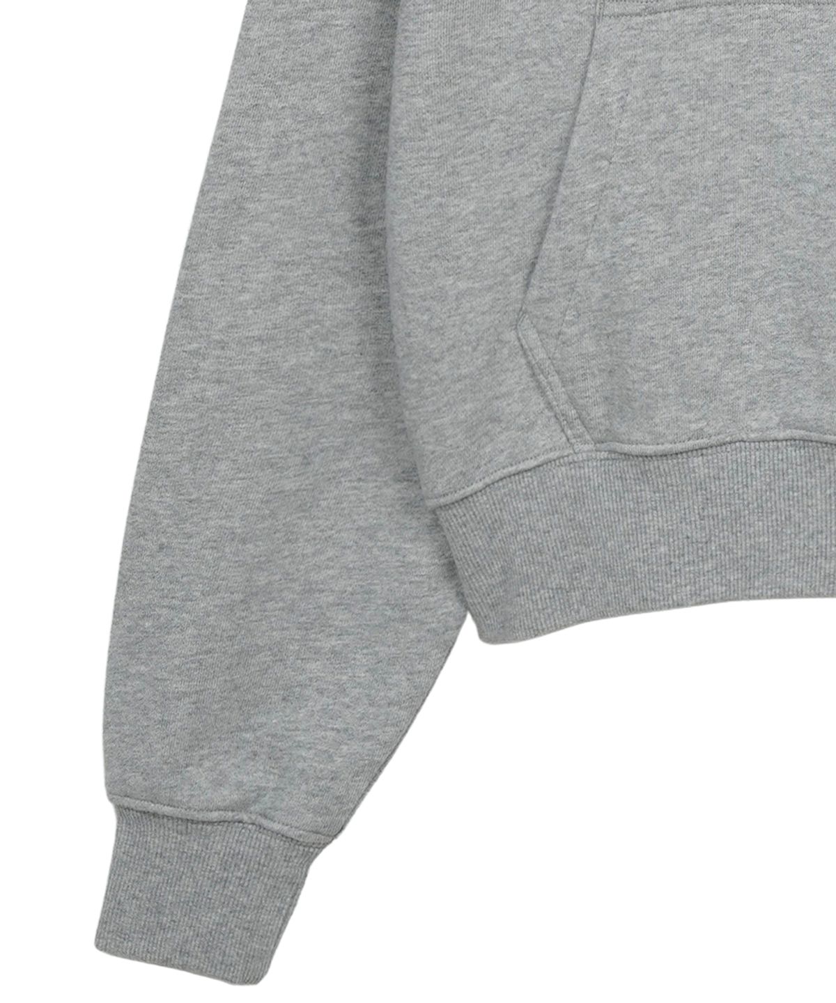 에프디알(FDR) Pigment Washed Denim Applique Hoodie M.Gray