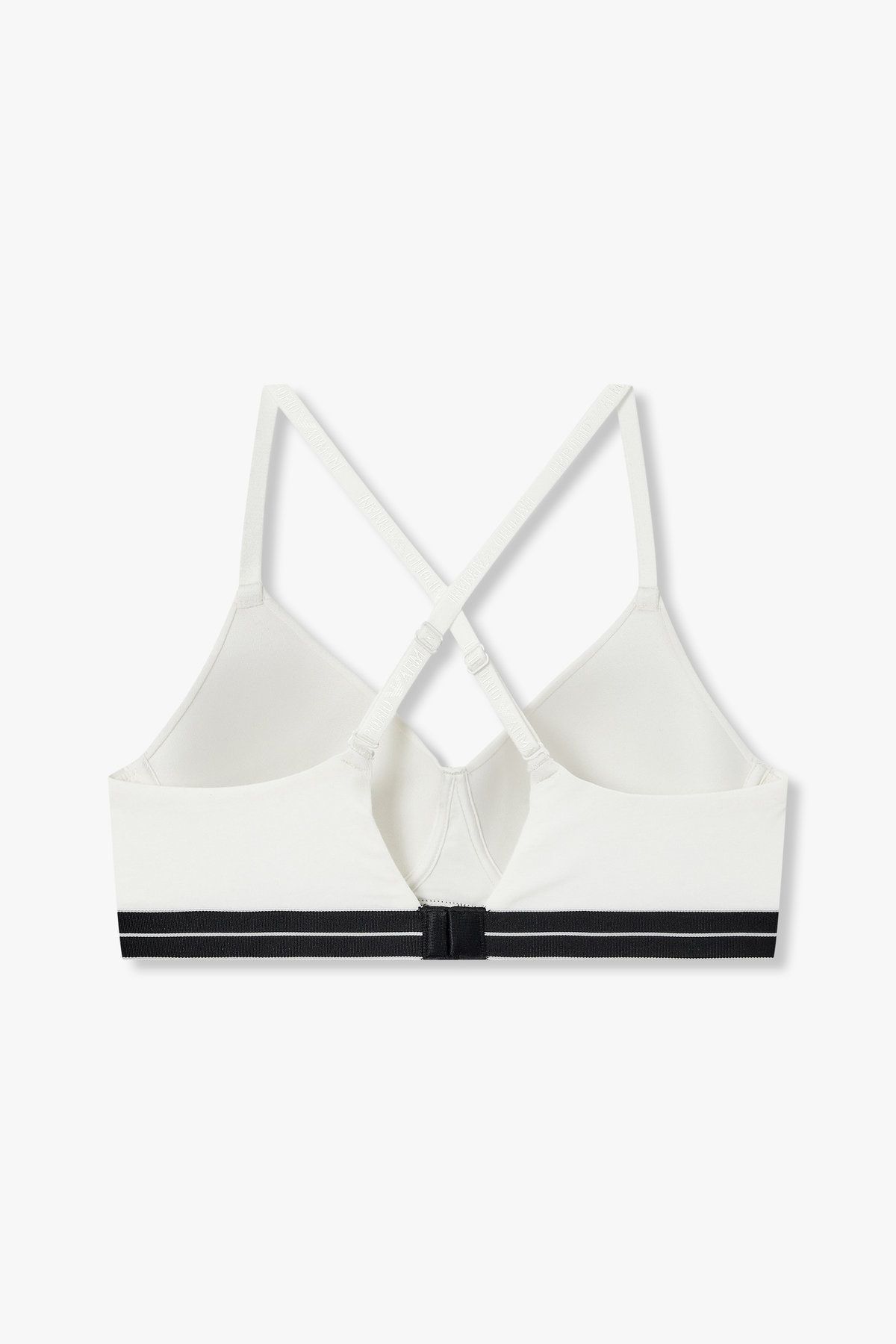 엠포리오 아르마니 언더웨어(EMPORIO ARMANI UNDERWEAR) 여성 라인 밴딩 패디드 소프트 컨투어 브라_화이트 0825181518