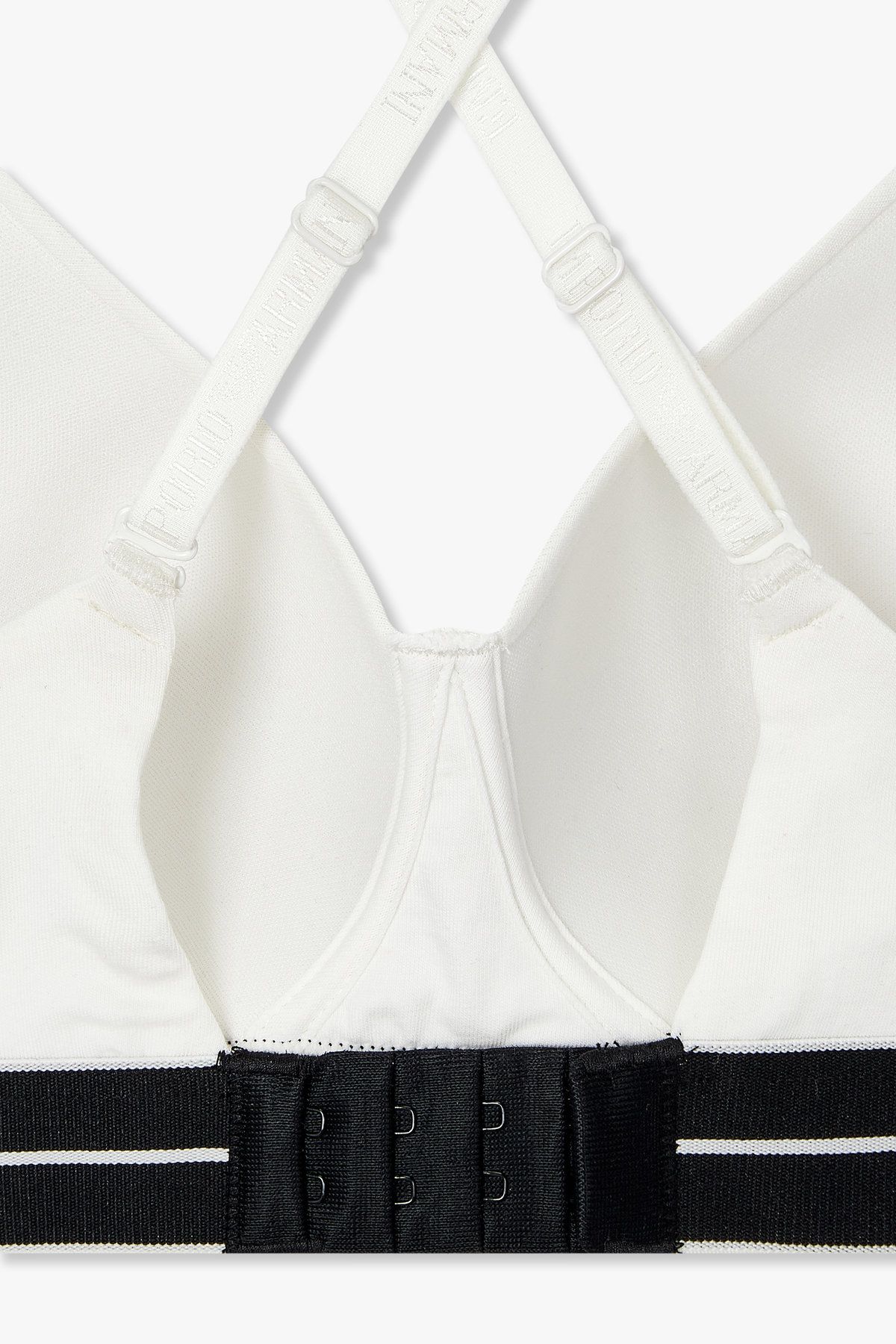 엠포리오 아르마니 언더웨어(EMPORIO ARMANI UNDERWEAR) 여성 라인 밴딩 패디드 소프트 컨투어 브라_화이트 0825181518