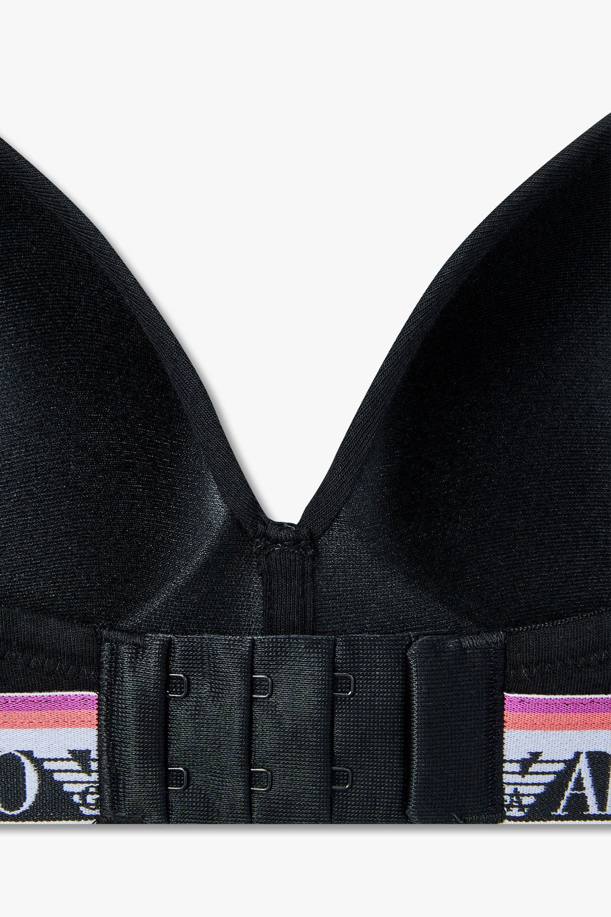 엠포리오 아르마니 언더웨어(EMPORIO ARMANI UNDERWEAR) 여성 스트라이프 밴딩 패디드 트라이앵글 브라_블랙 0825181525