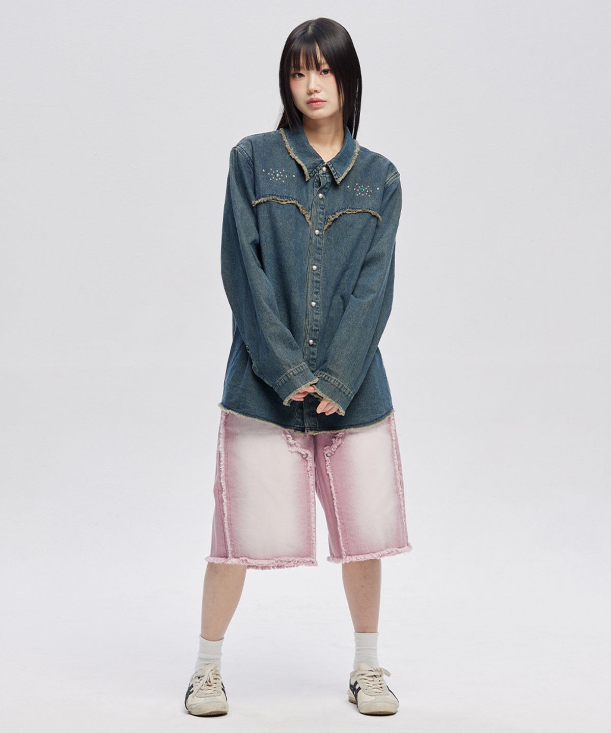 가터갤러리(GOTTER GALLERY) GEM WESTERN DENIM SHIRTS_BL