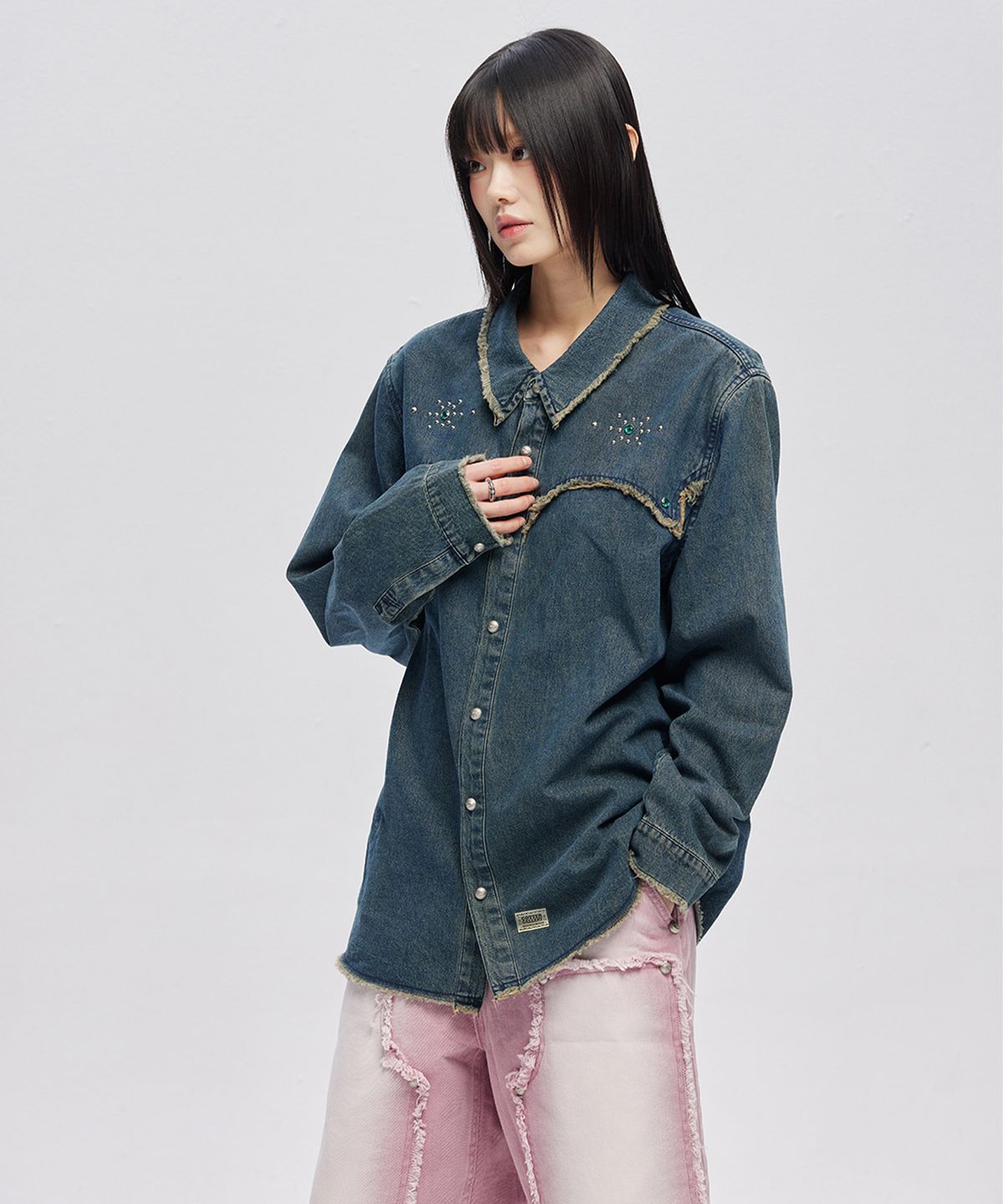 가터갤러리(GOTTER GALLERY) GEM WESTERN DENIM SHIRTS_BL