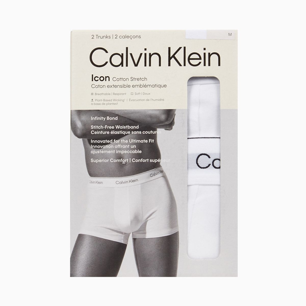 캘빈클라인 언더웨어(CALVIN KLEIN UNDERWEAR) 남성 아이콘 코튼 스트레치 2PK 트렁크_NB4391100