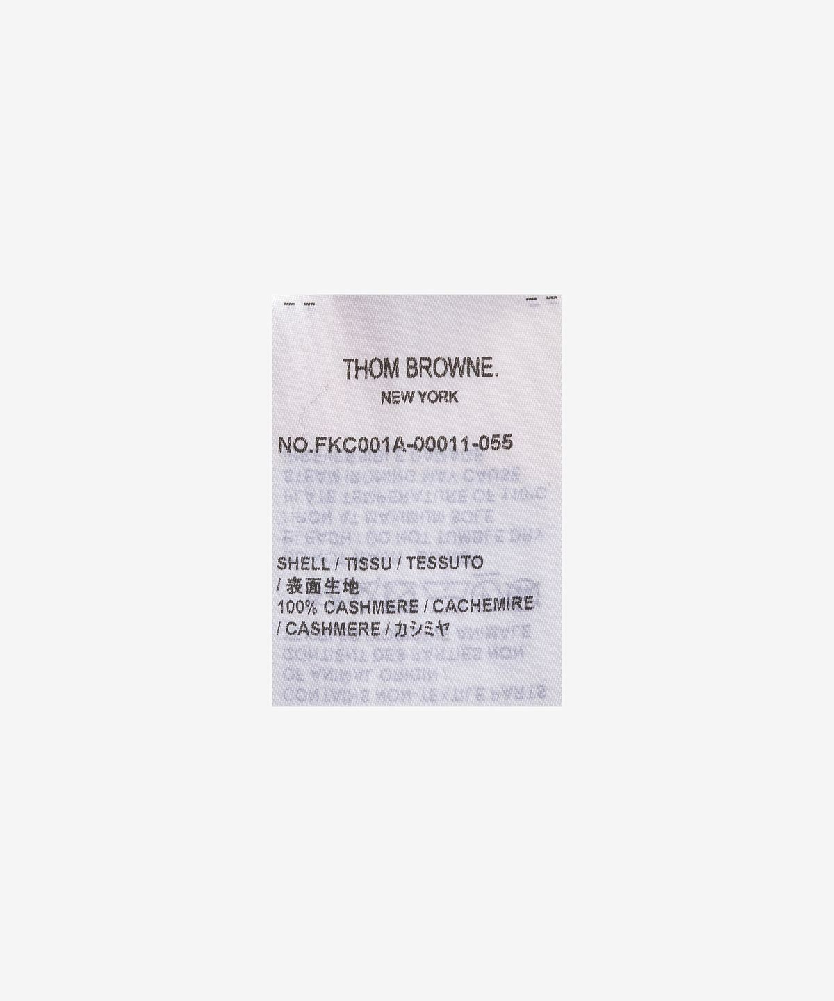 톰 브라운(THOM BROWNE) 클래식 V넥 캐시미어 4바 브이넥 가디건 - 라이트 그레이 / FKC001A00011055