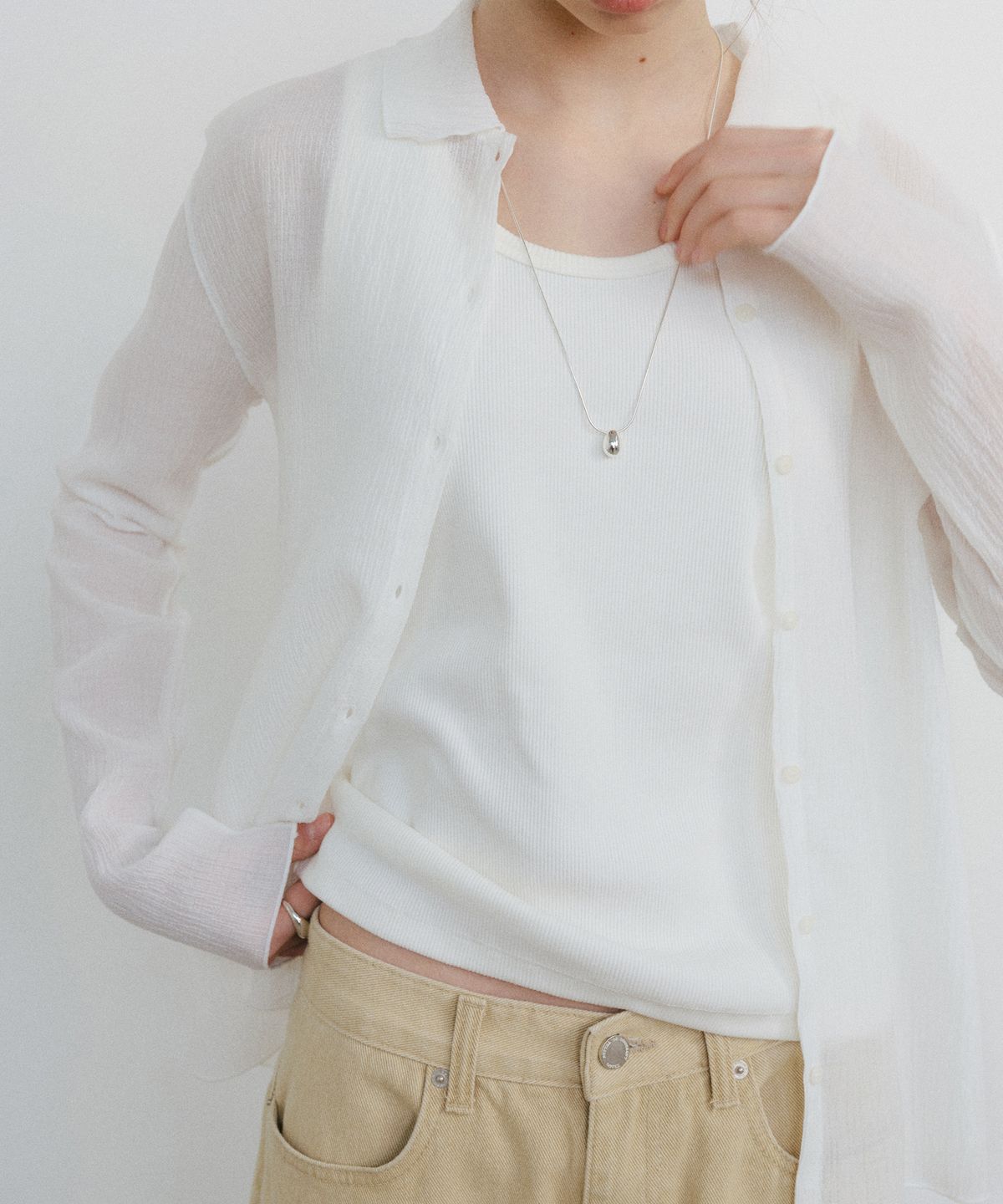 유라고(URAGO) Wrinkle slim fit shirt