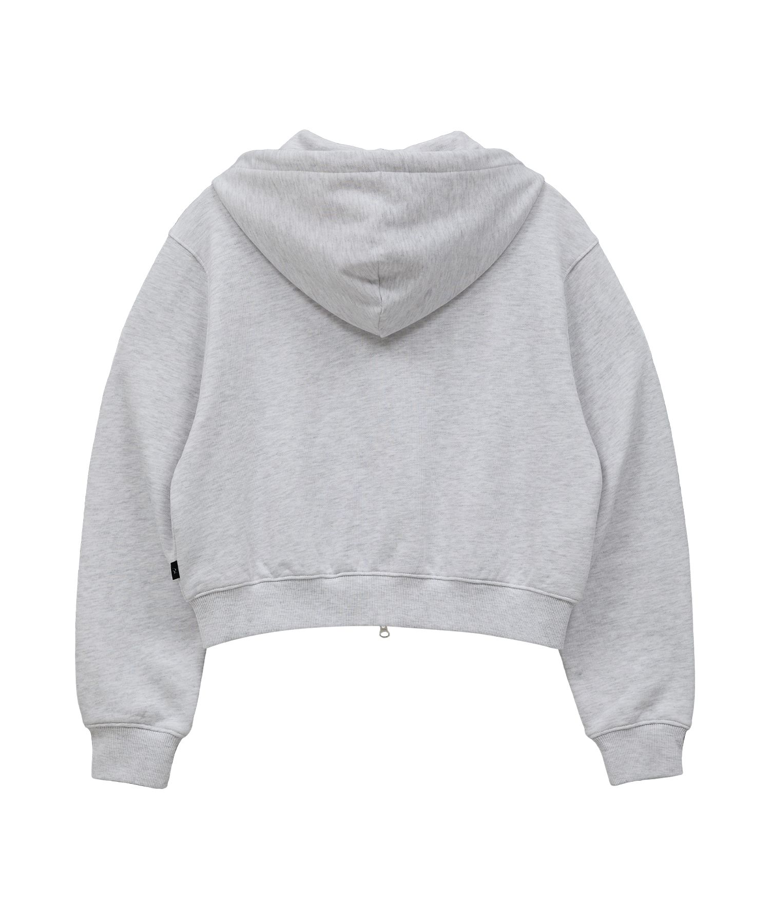 MUSINSA | WAI KEI Logo Applique Hooded Zip-Up Melange White