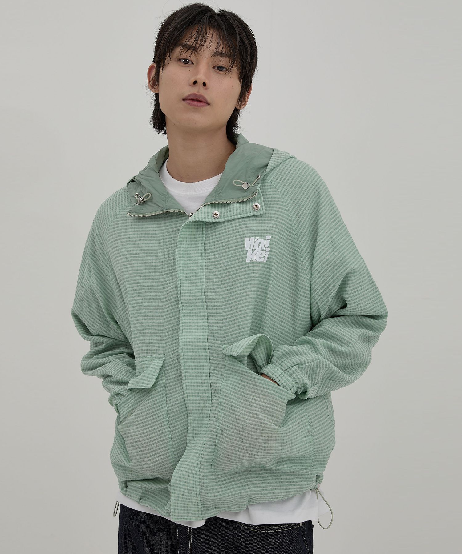 ★Wai Kei★ Reversible Check Windbreaker Mint YKBE01JK02-3 MUSINSA公式 | WAI KEI Reversible Check Windbreaker Mint