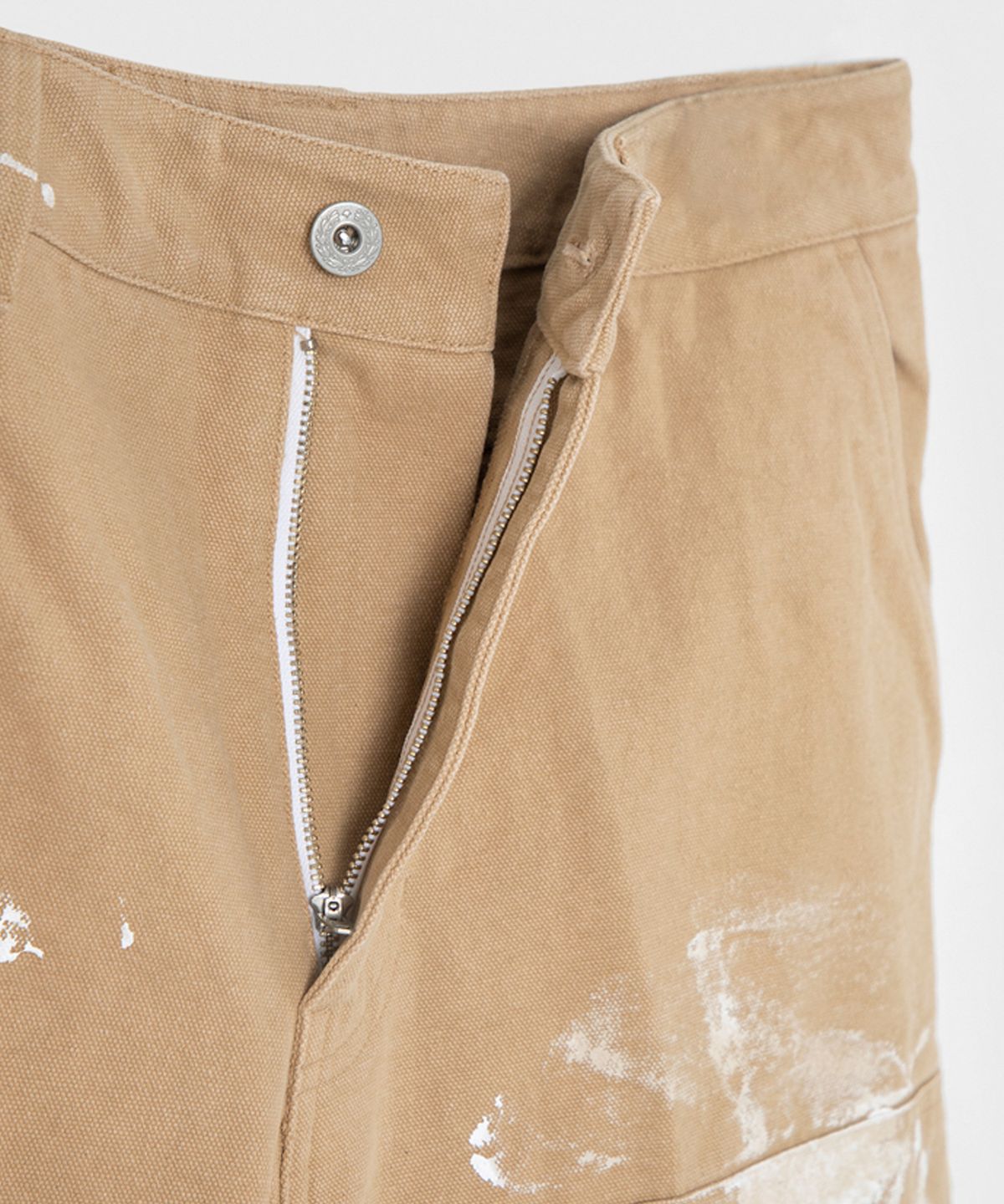 벌스데이수트(BIRTHDAYSUIT) PAINTED DOUBLE KNEE SHORTS (BEIGE)