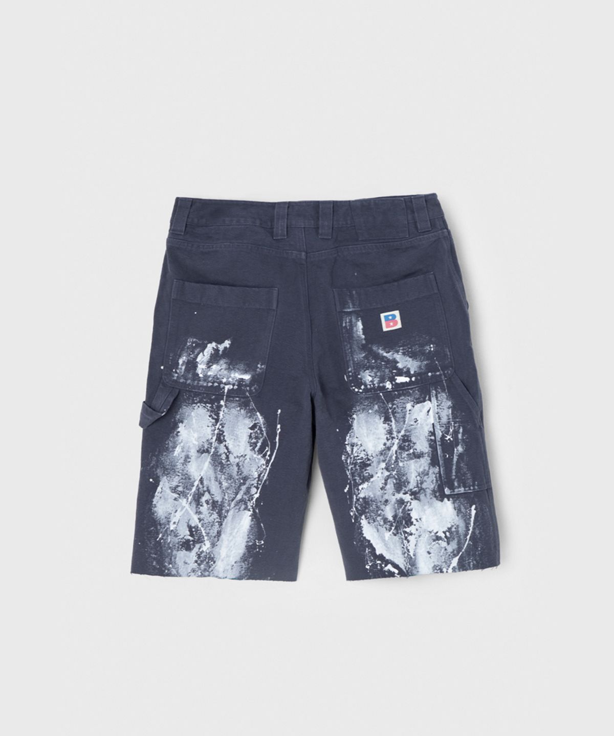 벌스데이수트(BIRTHDAYSUIT) PAINTED DOUBLE KNEE SHORTS (NAVY)