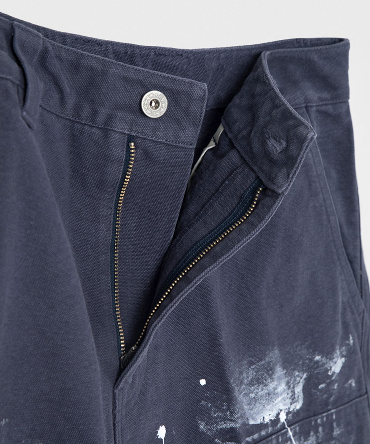 벌스데이수트(BIRTHDAYSUIT) PAINTED DOUBLE KNEE SHORTS (NAVY)