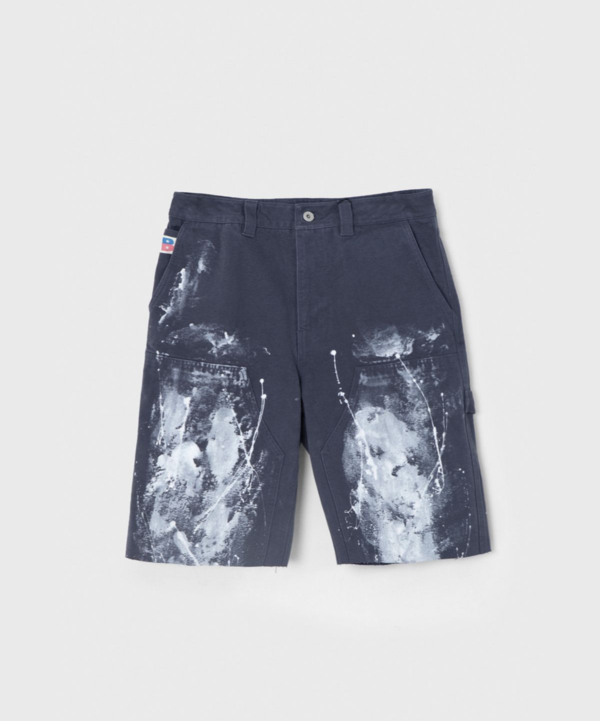 벌스데이수트(BIRTHDAYSUIT) PAINTED DOUBLE KNEE SHORTS (NAVY)
