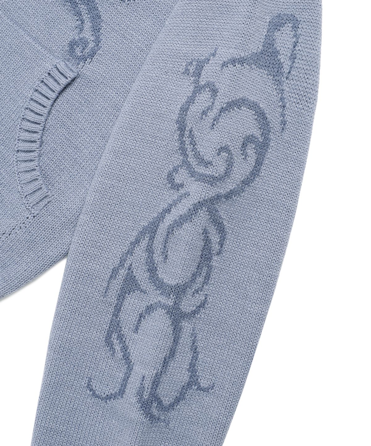 카비시(CAVISH) W BUTTERFLY KNIT ZIP UP HOODIE BLUE(CV2FSFK681A)