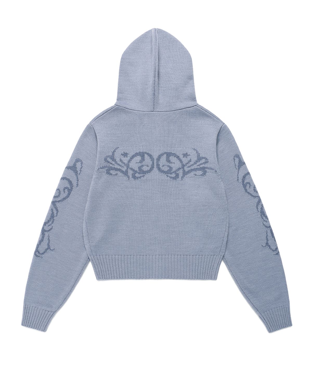 카비시(CAVISH) W BUTTERFLY KNIT ZIP UP HOODIE BLUE(CV2FSFK681A)