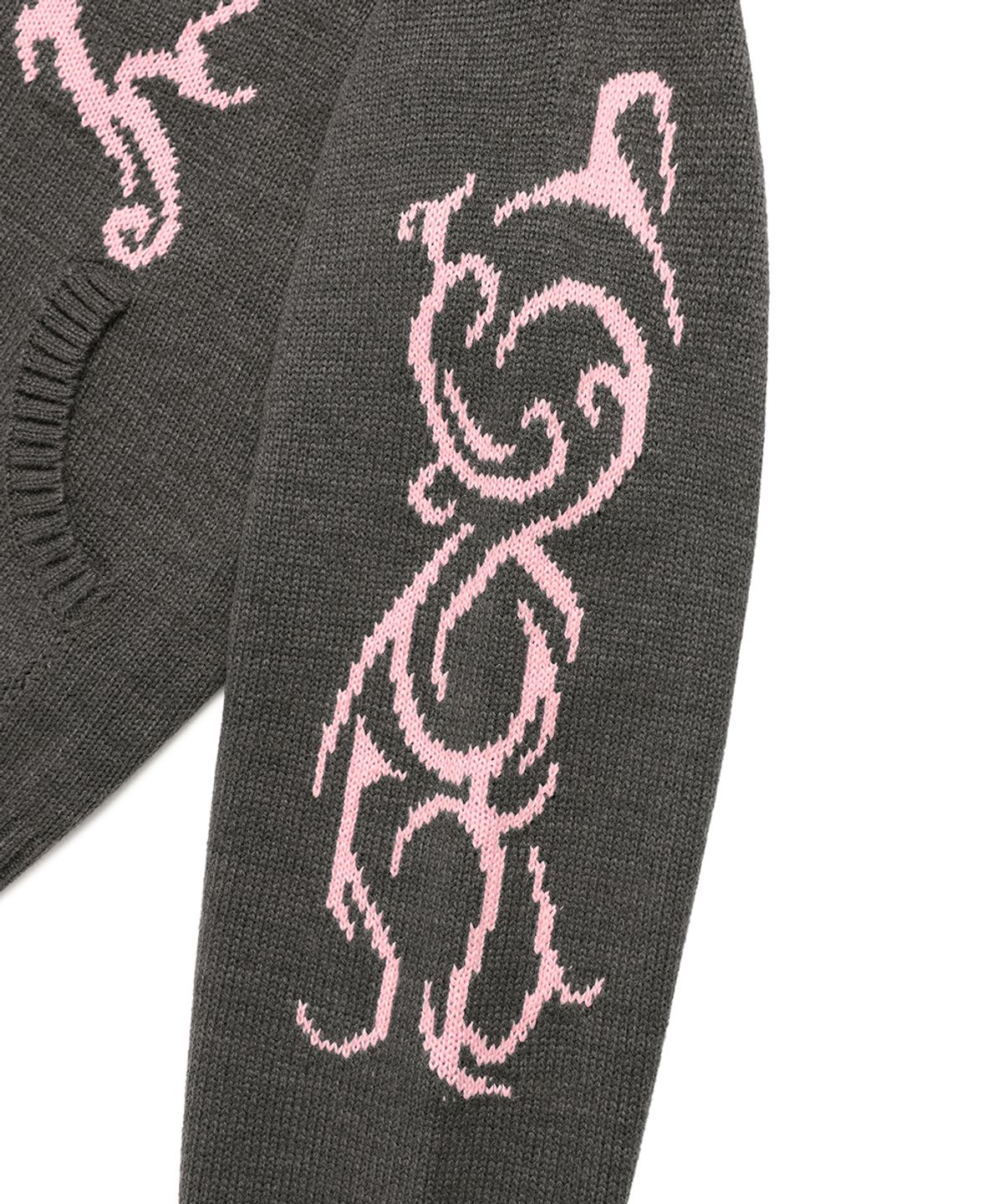 카비시(CAVISH) W BUTTERFLY KNIT ZIP UP HOODIE CHARCOAL(CV2FSFK681A)
