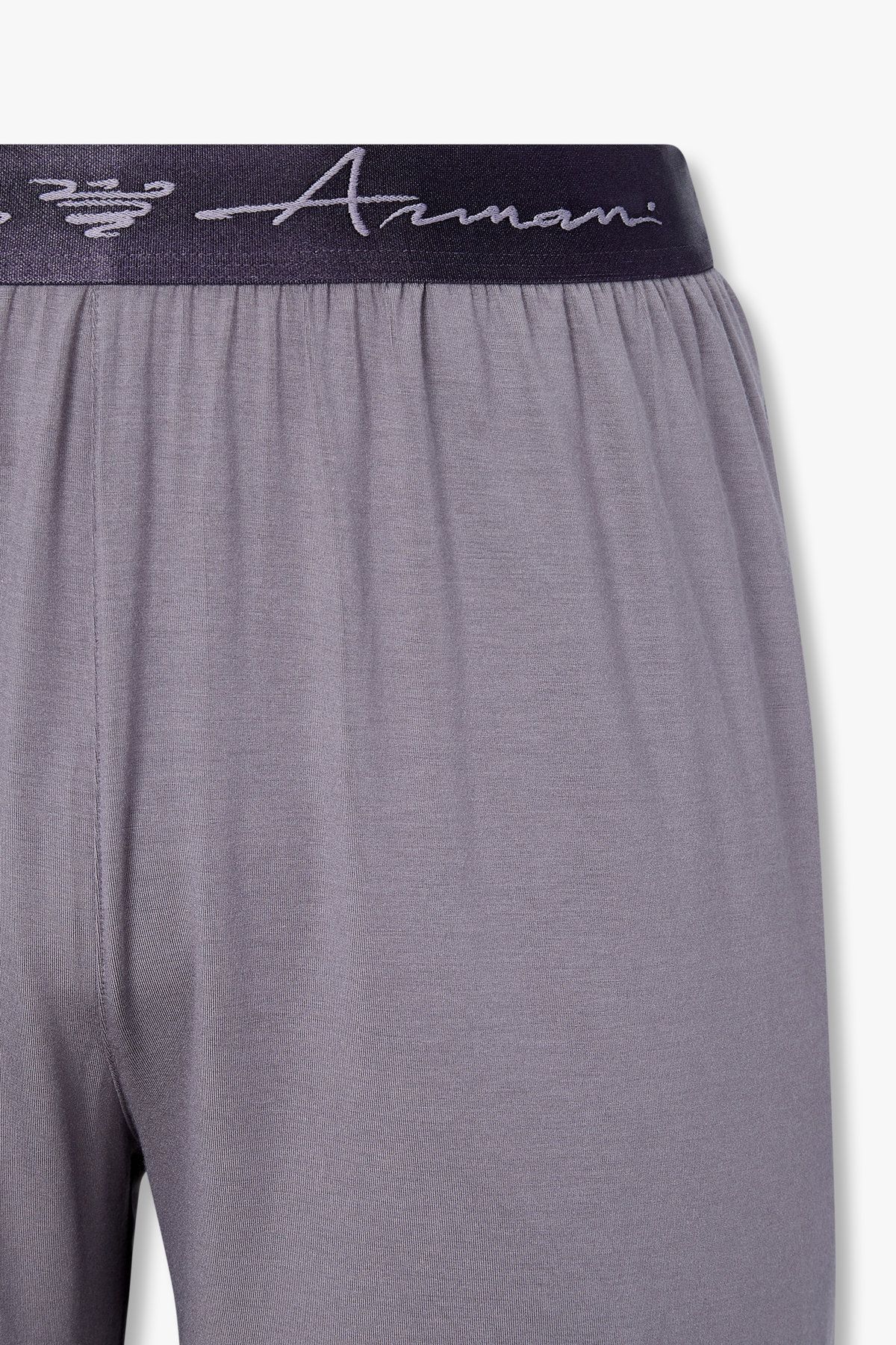 엠포리오 아르마니 언더웨어(EMPORIO ARMANI UNDERWEAR) 남성 로고 자수 밴딩 스트레치 쇼츠_라이트 퍼플 0815131005